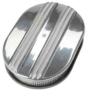 1/2 Finned Oval Aluminum Air Cleaner Set 8-3/8