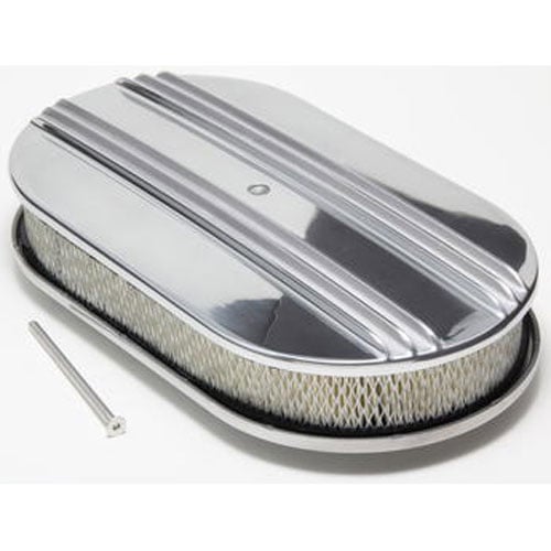 Finned Oval Aluminum Air Cleaner Set 8-3/8" x 15"