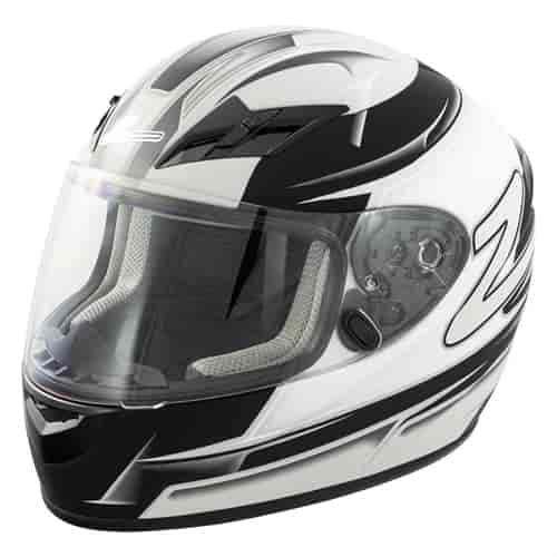 FS-9 Motorcycle Helmet Silver/Black 2X-Large