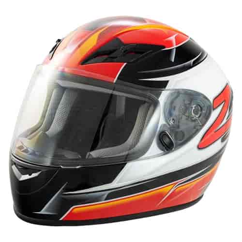 FS-9 Motorcycle Helmet Red/Black X-Small