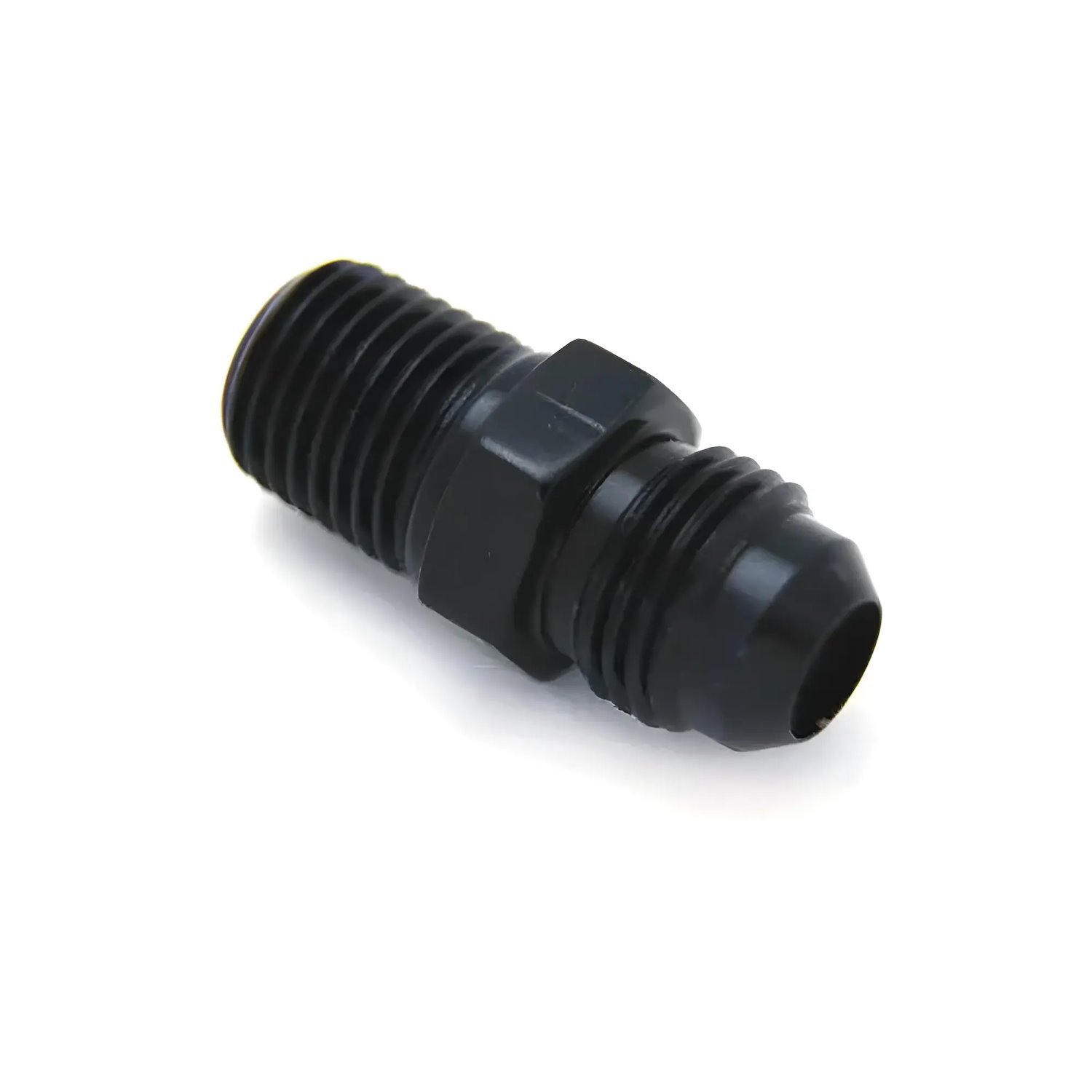 00-01156 1/4 in. NPT x 6AN Straight Fitting, Male/Male, Black