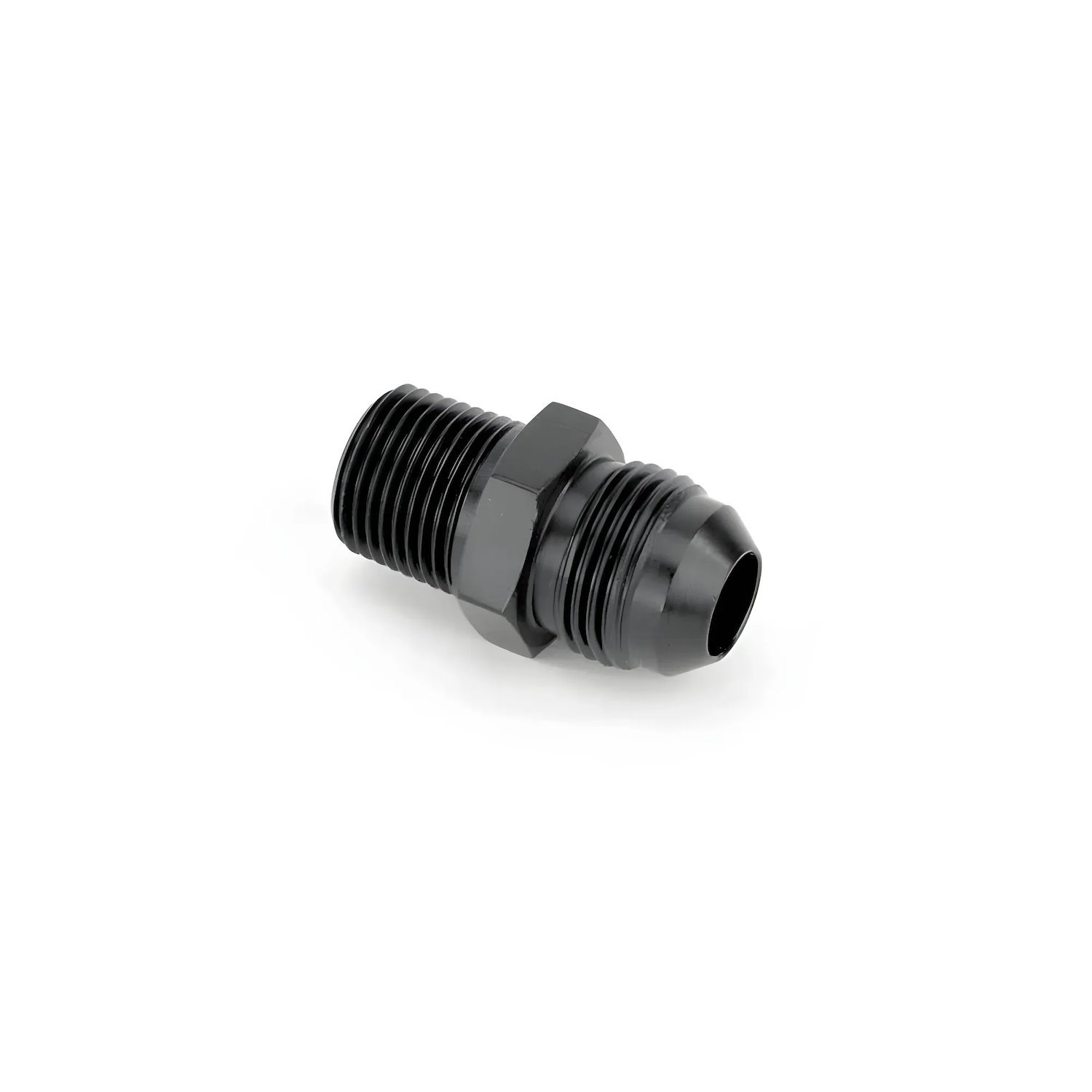 00-01161 3/8 in. NPT x 8AN Straight Fitting- Male/Male, Black