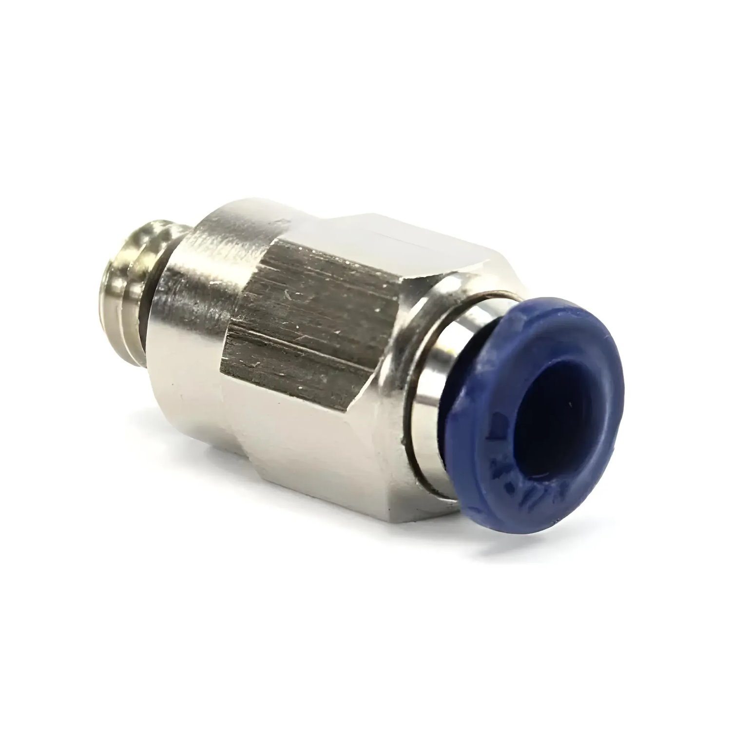 00-01560 1/8 in. Tube x #10-32 Male UNF Push-to-Connect Fitting, Nickel Plated Brass