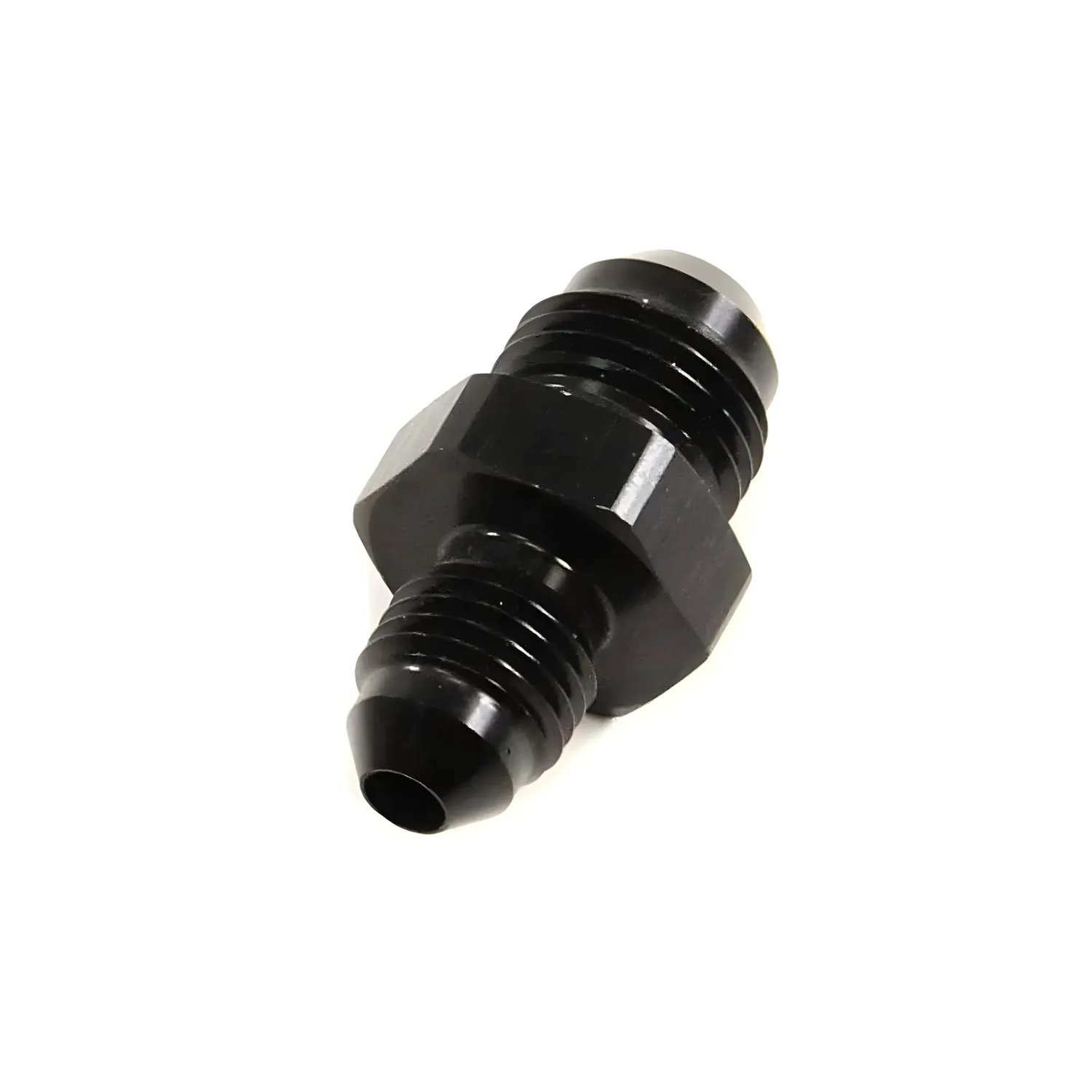 00-01605 6AN x 4AN Union Reducer Fitting, Male/Male, Black