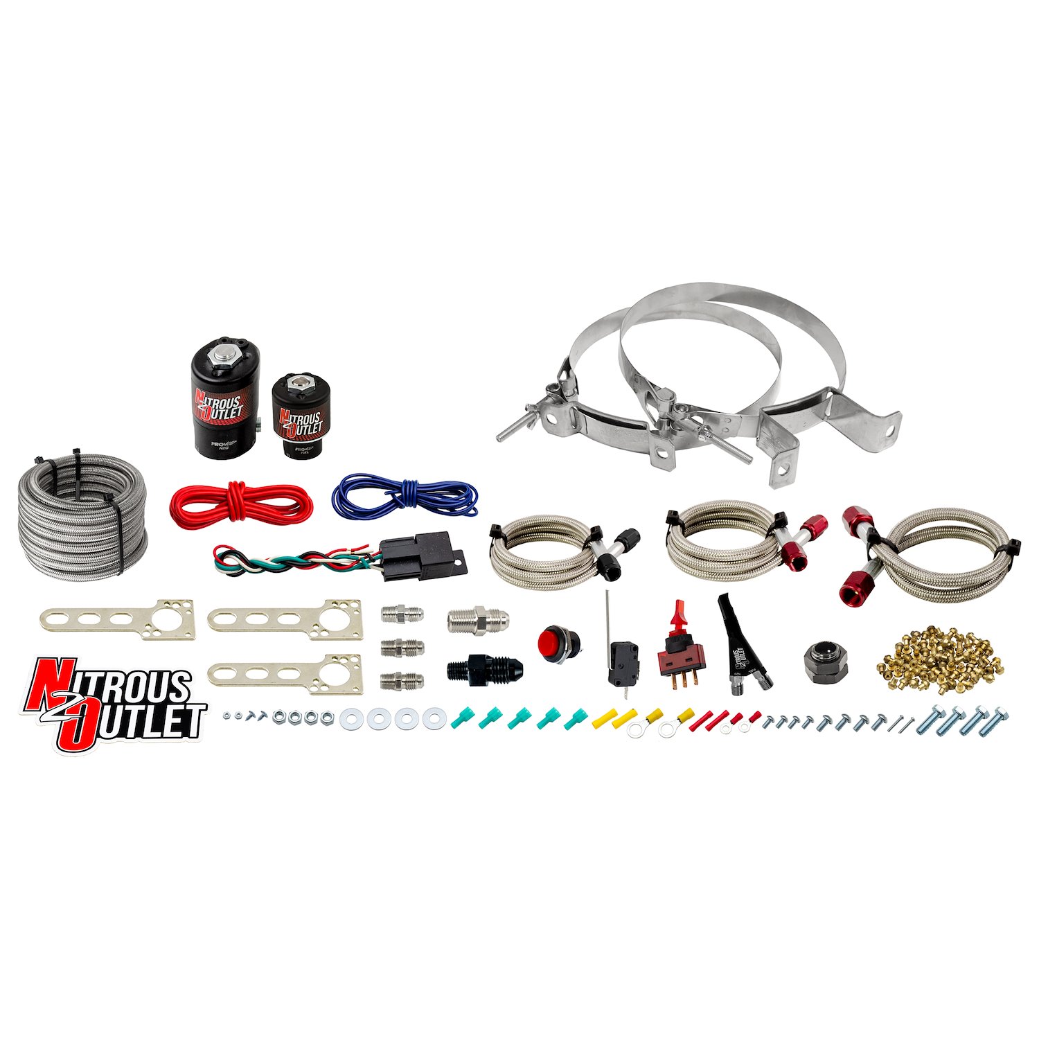 00-10010-00 EFI Single-Nozzle System, 1987-1998 Ford Mustang, Gas/E85, 5-55psi, 35-200HP, No Bottle