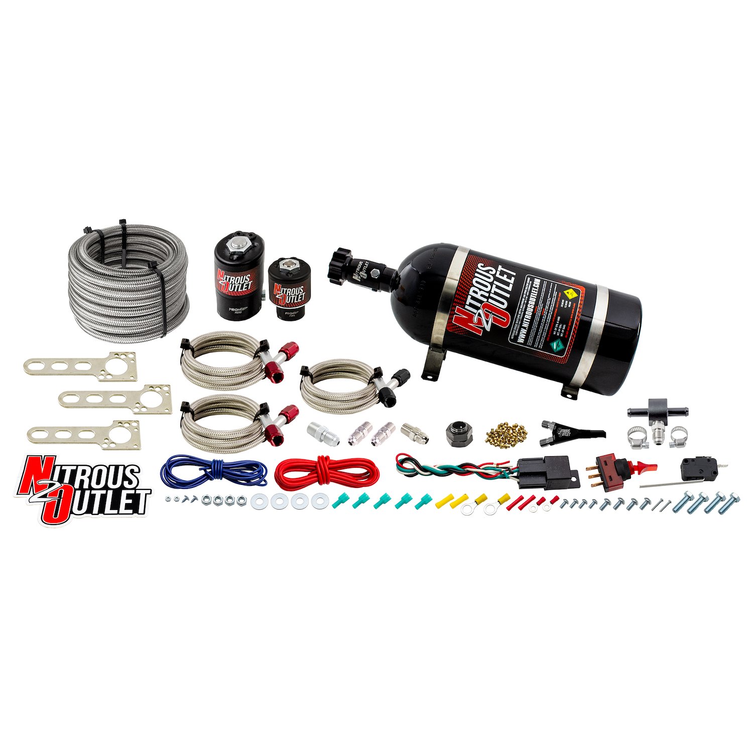 00-10030-10 Import EFI Single-Nozzle System, Gas/E85, 5-55psi, 35-200HP, 10lb Bottle