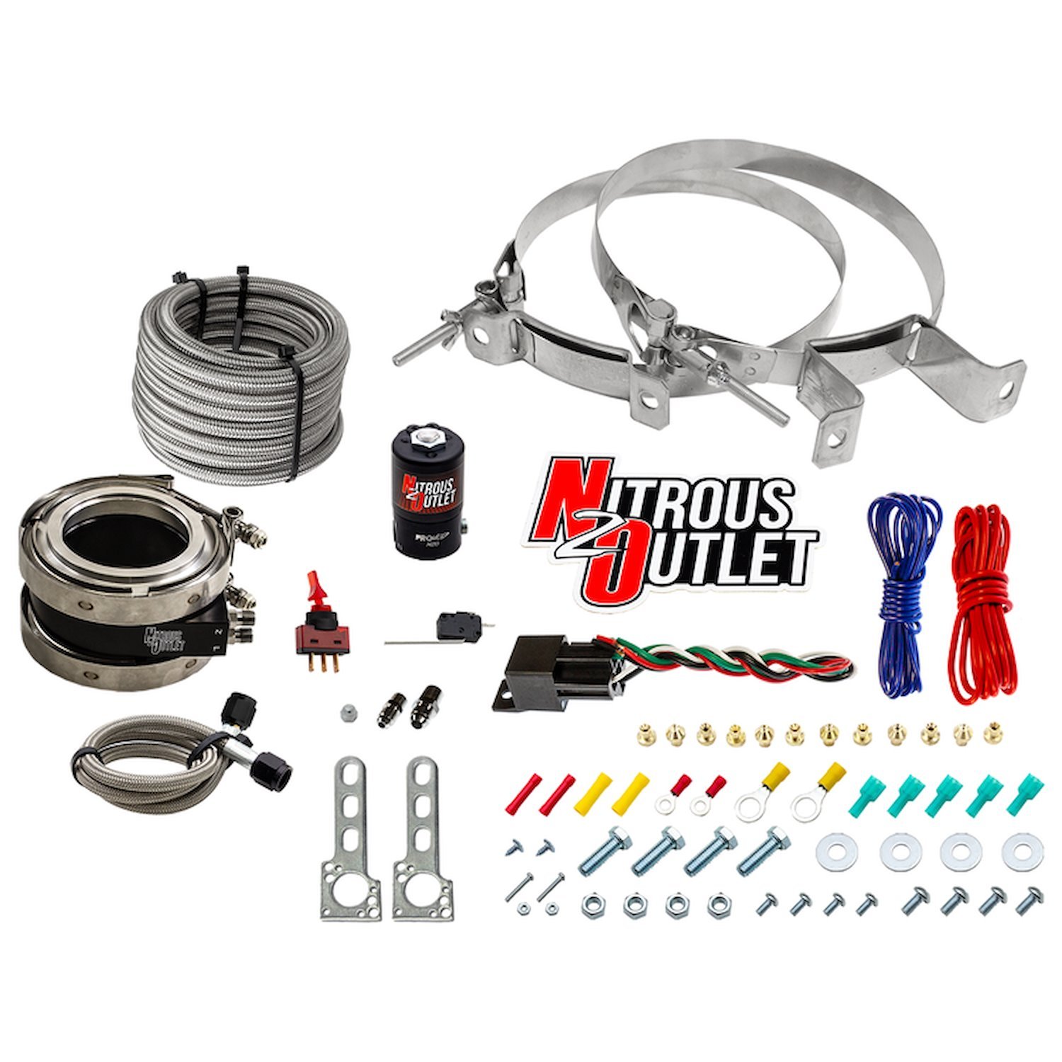 00-10054-00 Interspooler 4 in. Boosted Dry Nitrous Collar System, 50-400HP, No Bottle