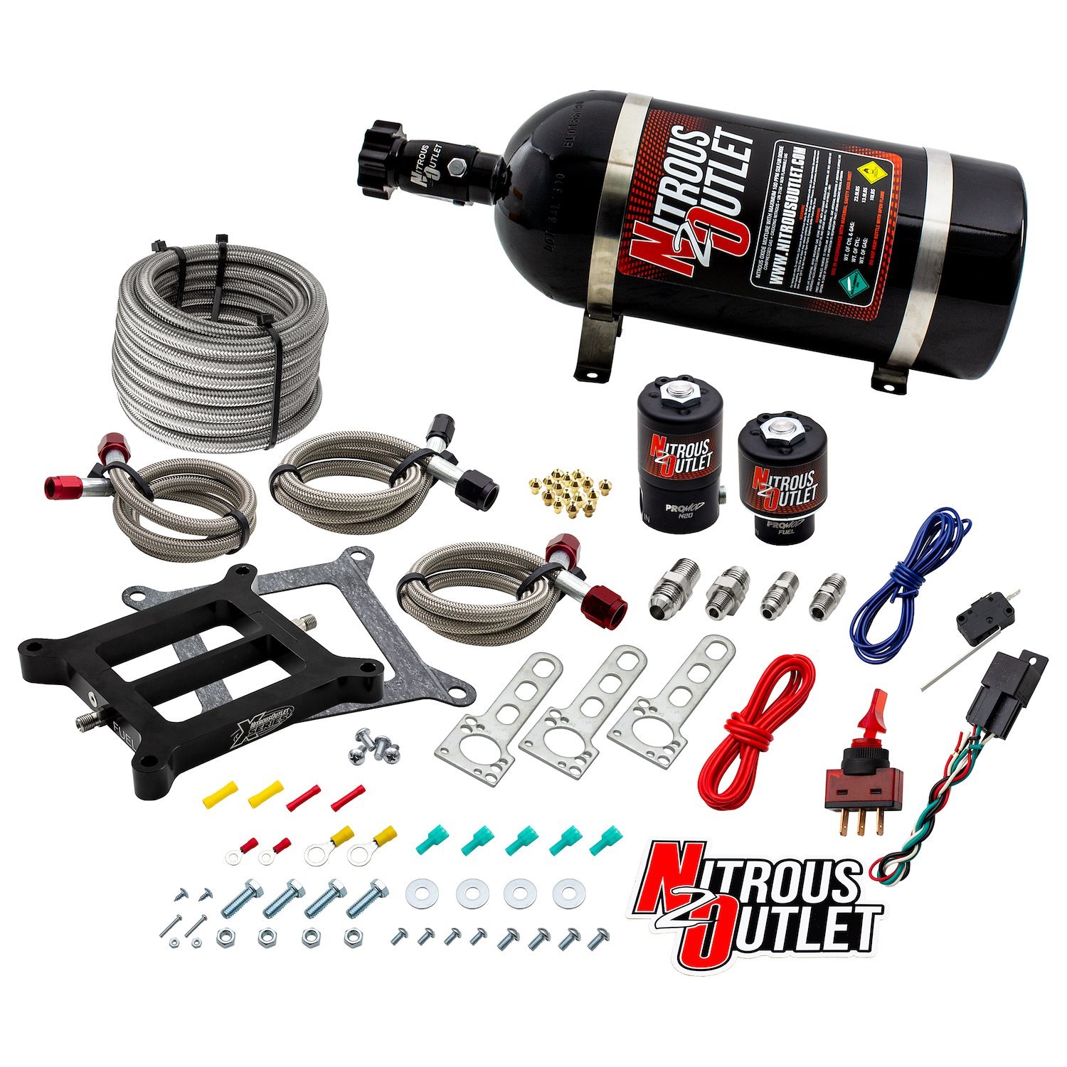 00-10070-10 Weekend Warrior 4150 Plate System, Gas/E85, 5-55psi, 100-350 HP, 10LB Bottle