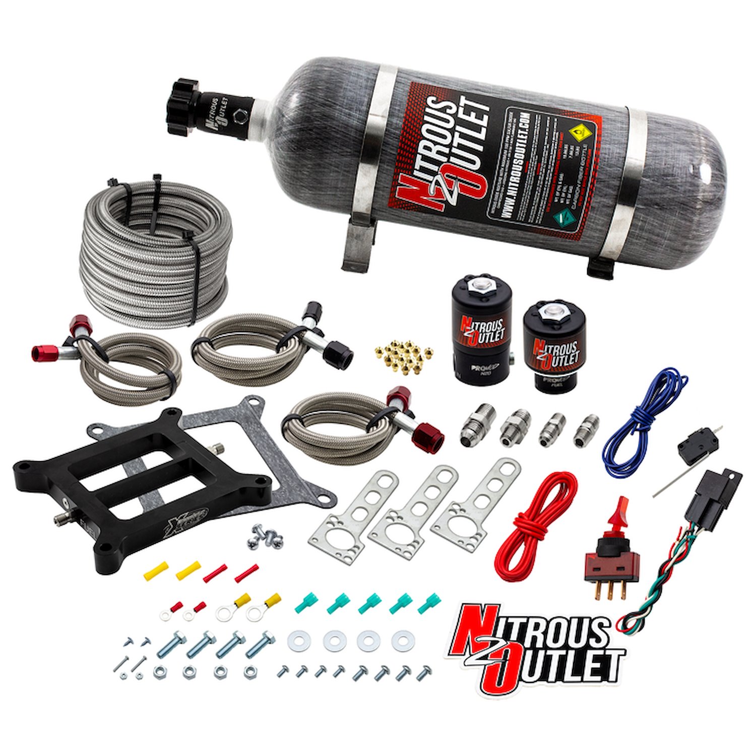 00-10070-12 Weekend Warrior 4150 Plate System, Gas/E85, 5-55psi, 100-350 HP, 12LB Bottle