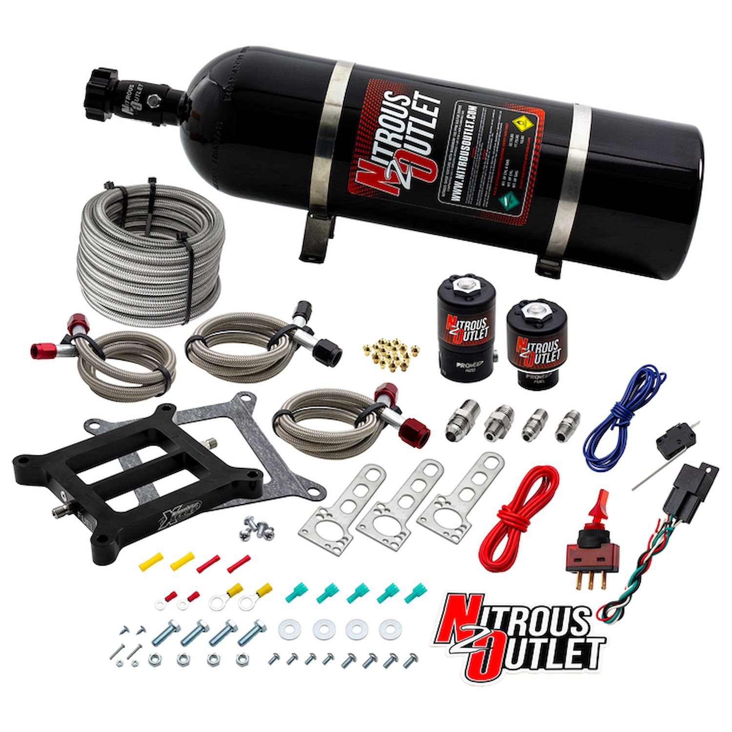 00-10070-15 Weekend Warrior 4150 Plate System, Gas/E85, 5-55psi, 100-350 HP, 15LB Bottle