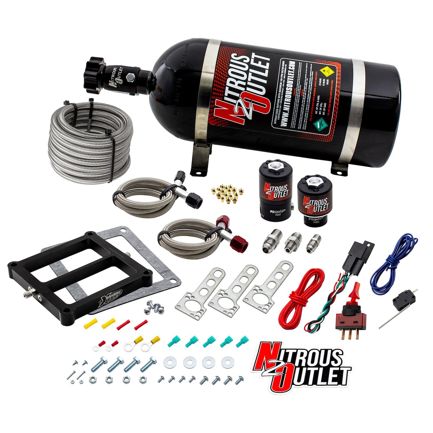 00-10071-10 Weekend Warrior 4500 Plate System, Gas/E85, 5-55psi, 100-350 HP, 10LB Bottle