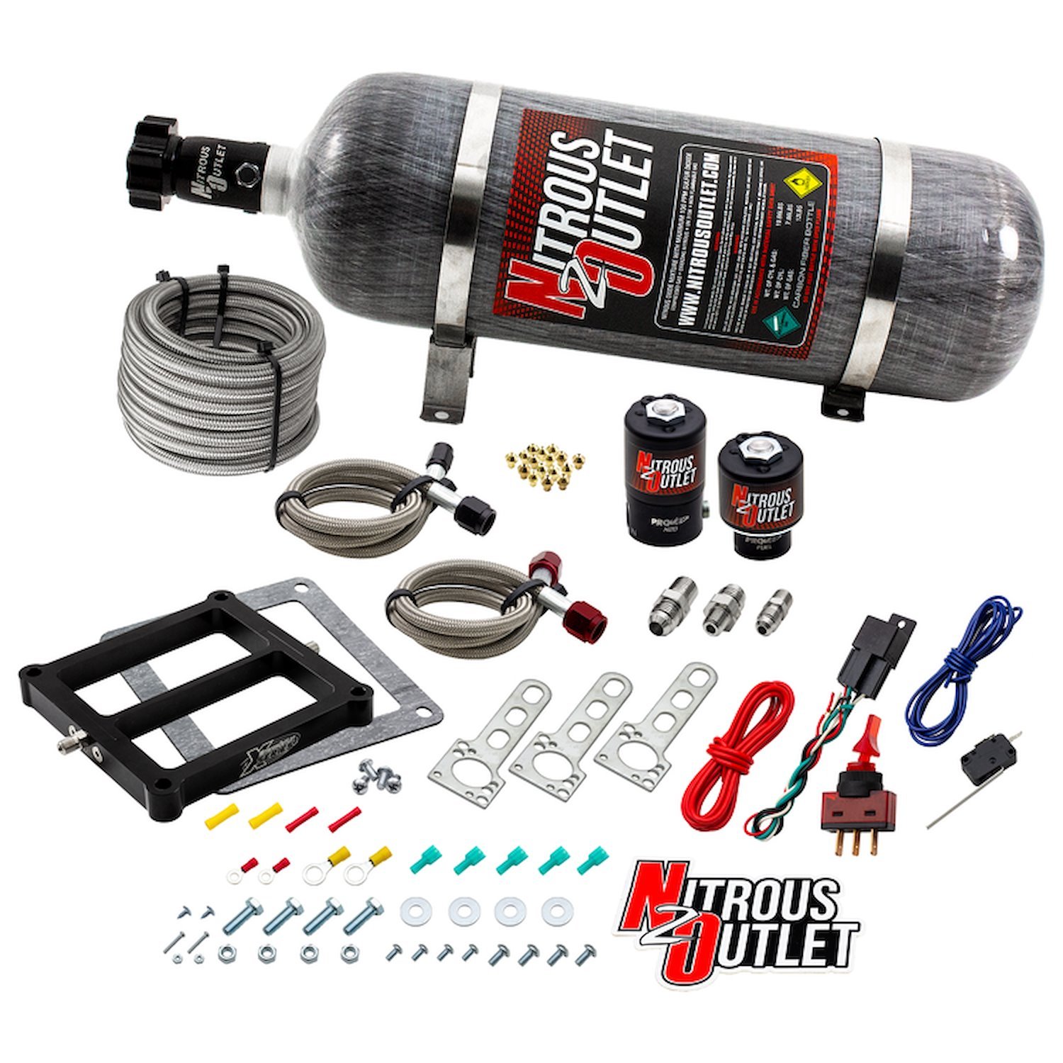 00-10071-12 Weekend Warrior 4500 Plate System, Gas/E85, 5-55psi, 100-350 HP, 12LB Bottle