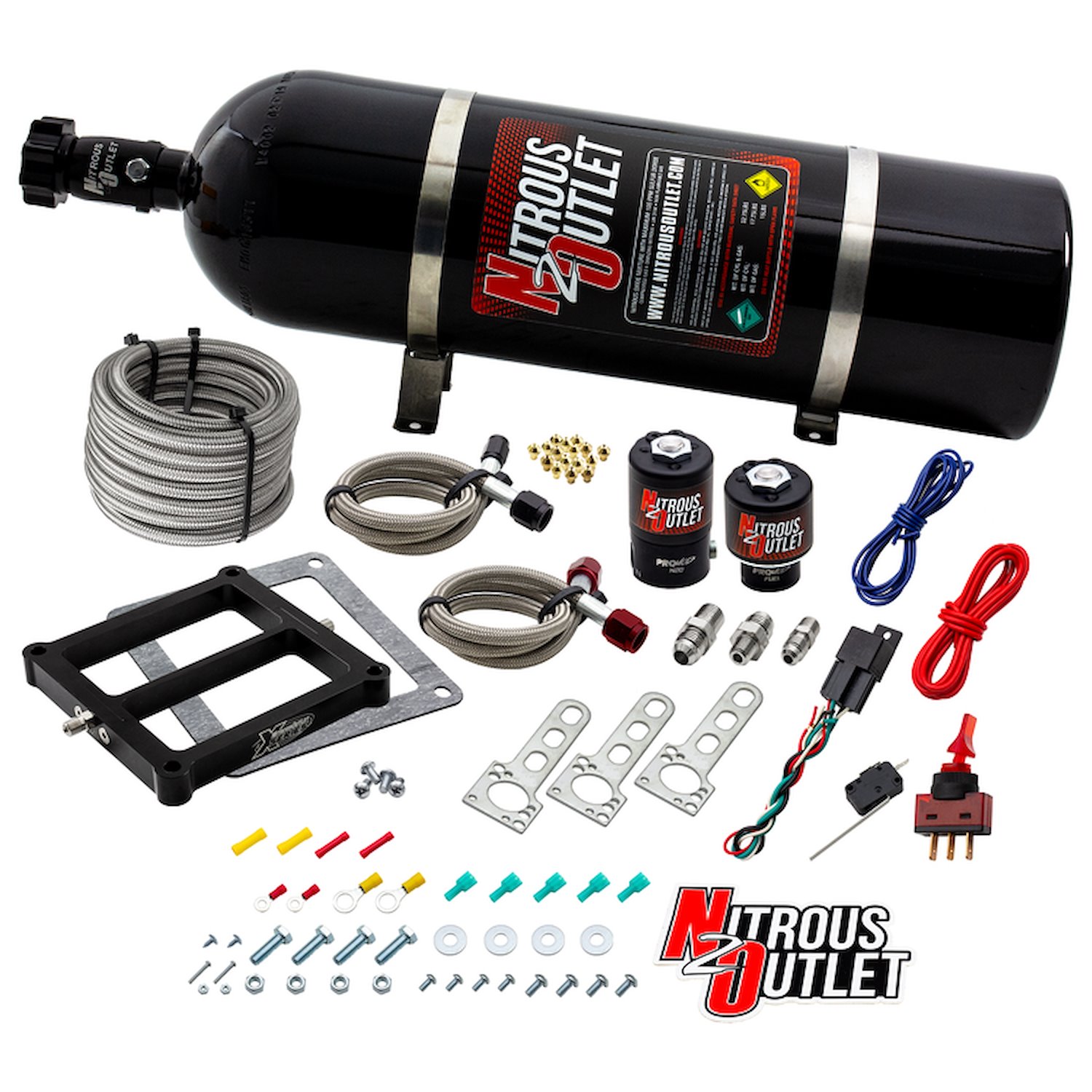 00-10071-15 Weekend Warrior 4500 Plate System, Gas/E85, 5-55psi, 100-350 HP, 15LB Bottle