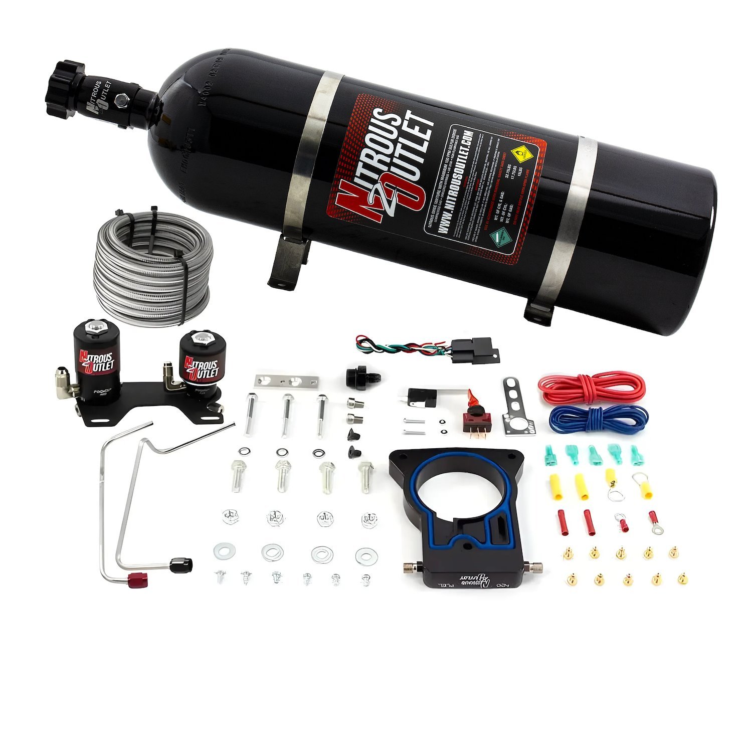 00-10127-15 GM 78 mm 1999-2007 Classic Truck Hard-Line Plate System, Gas/E85, 5-55psi, 50-200HP, 15lb Bottle