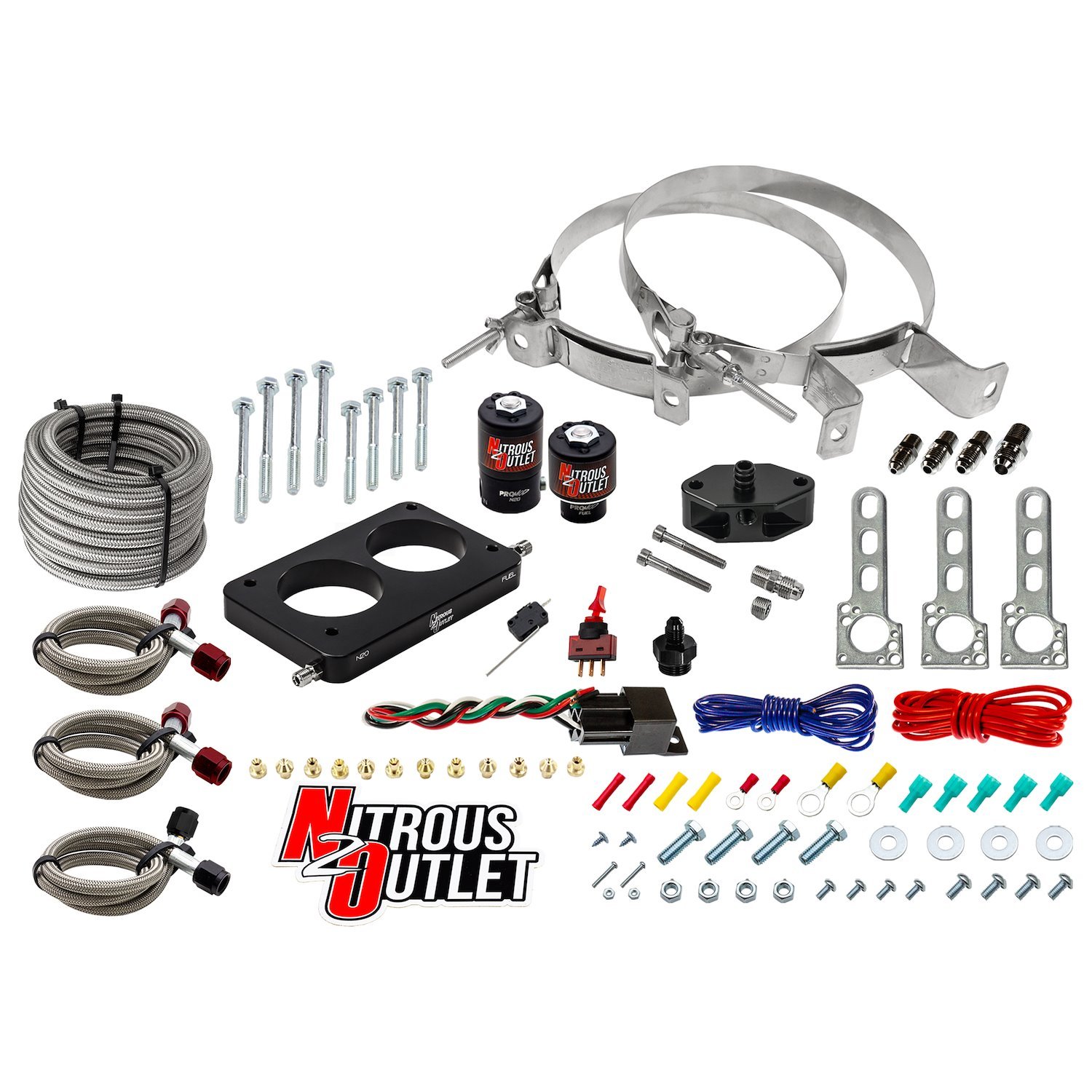 00-10142-00 Ford 2005-2010 4.6L 3V Mustang Plate System, Gas/E85, 5-55psi, 50-200HP, No Bottle