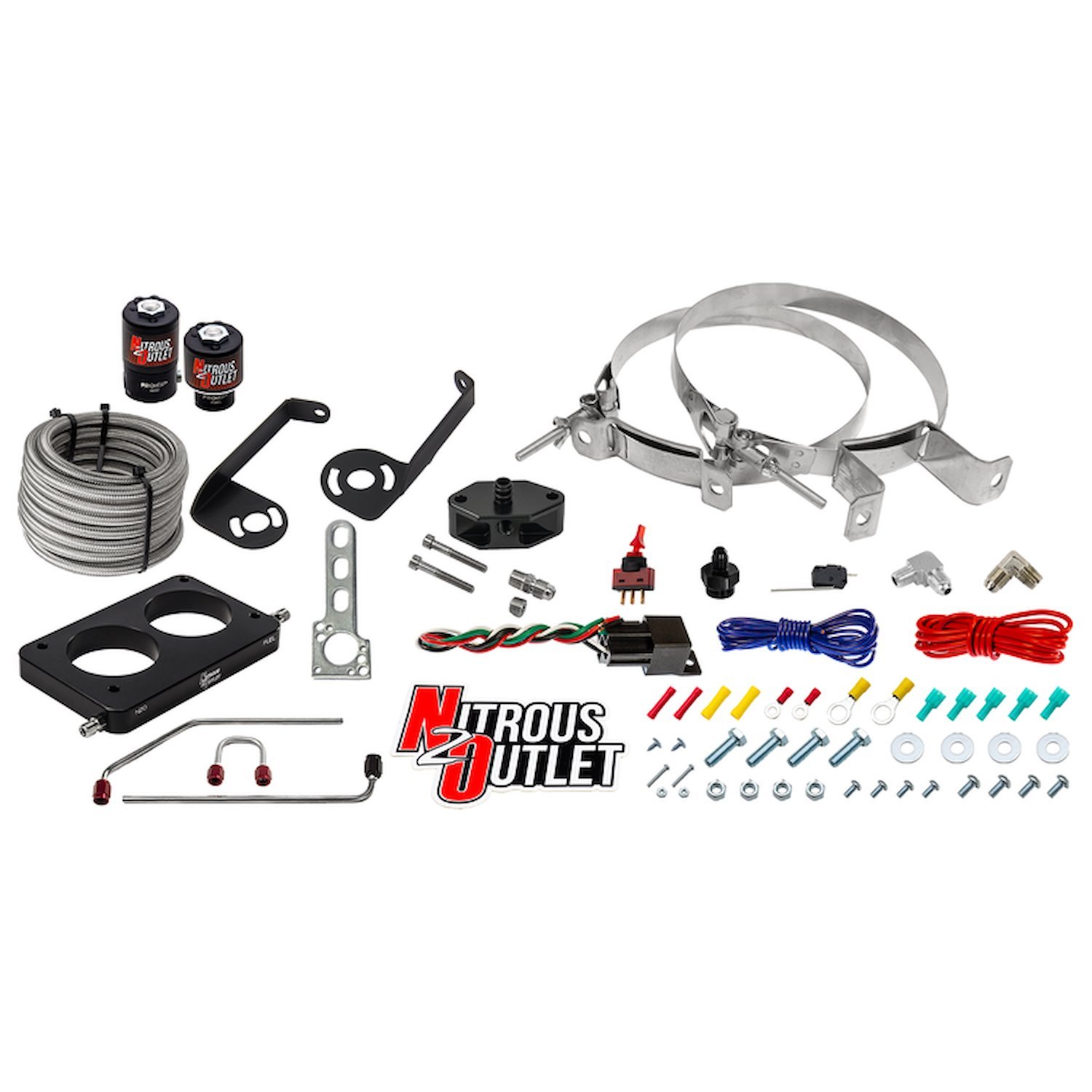 00-10143-00 Ford 2005-2010 4.6L 3V Mustang Hard-Line Plate System, Gas/E85, 5-55psi, 50-200HP, No Bottle