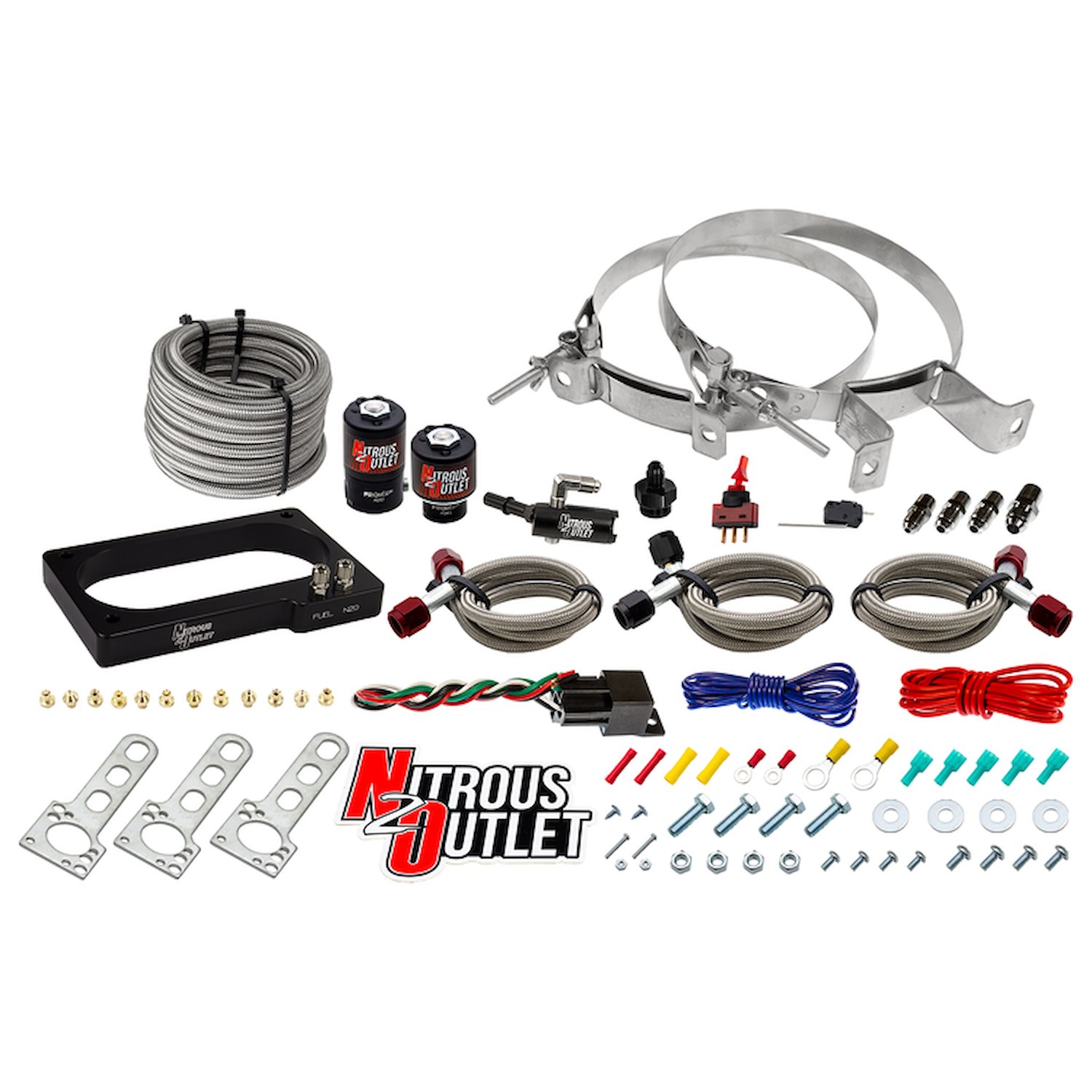 00-10152-00 Ford 2007-2014 GT 500 Mustang Plate System, Gas/E85, 5-55psi, 50-200HP, No Bottle