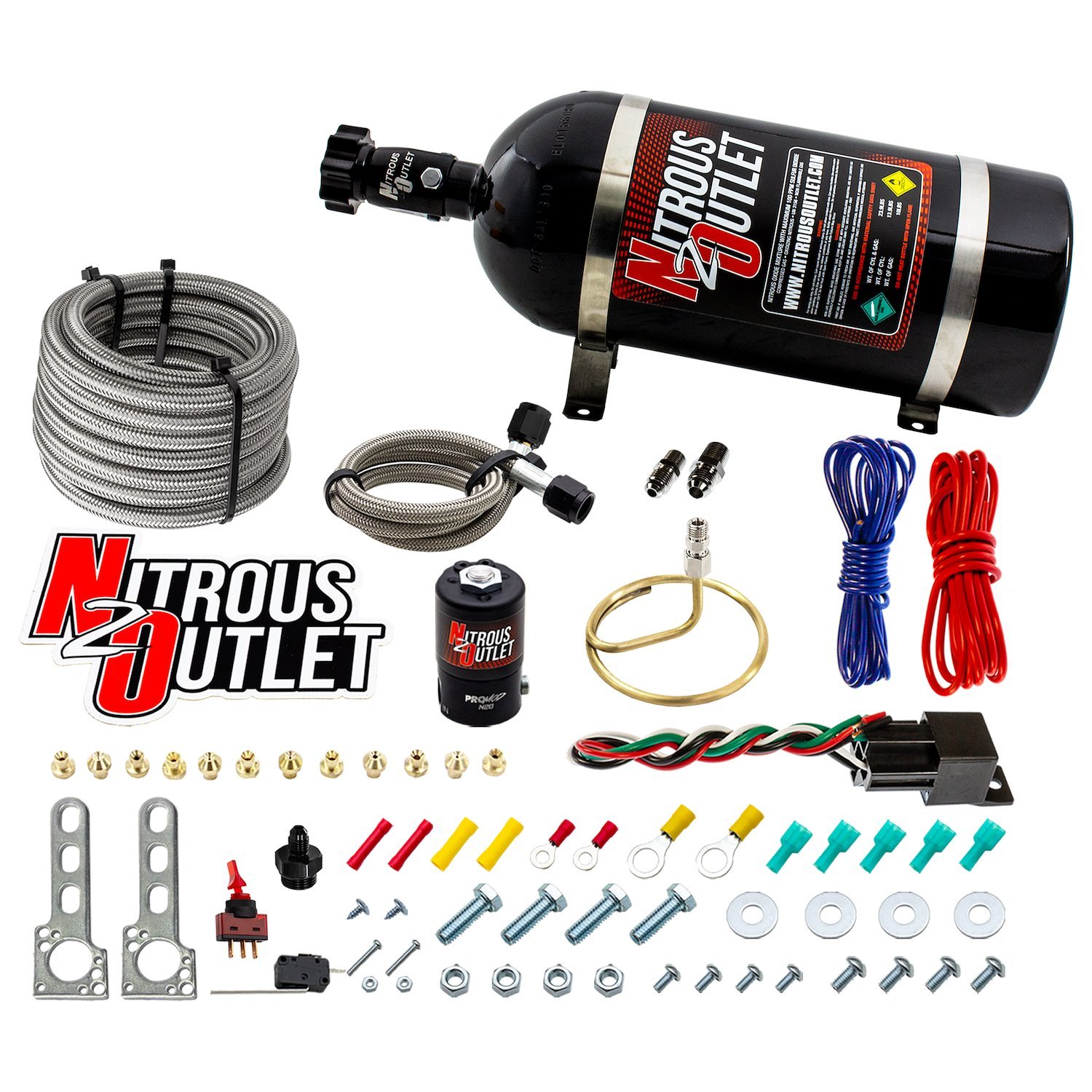00-10202-10 Universal EFI Dry Small Distribution Ring System, 35-200HP, 10lb Bottle