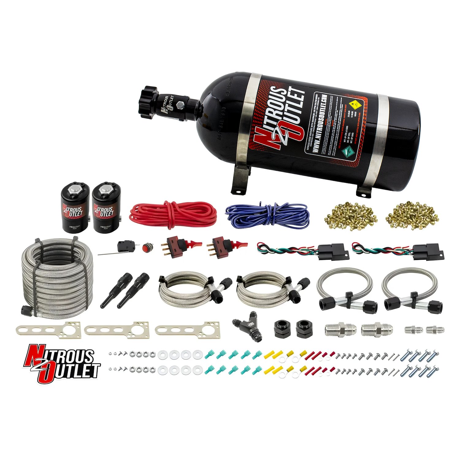00-10207-10 Universal EFI Dual-Stage Dry Single-Nozzle System, 35-200HP, 10lb Bottle
