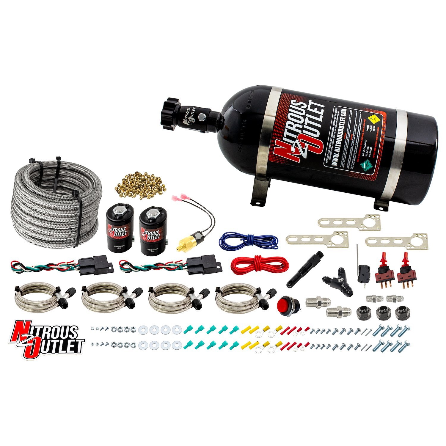 00-10251-10 Universal Diesel Dual-Stage Dry Single-Nozzle System, 35-200HP, 10lb Bottle