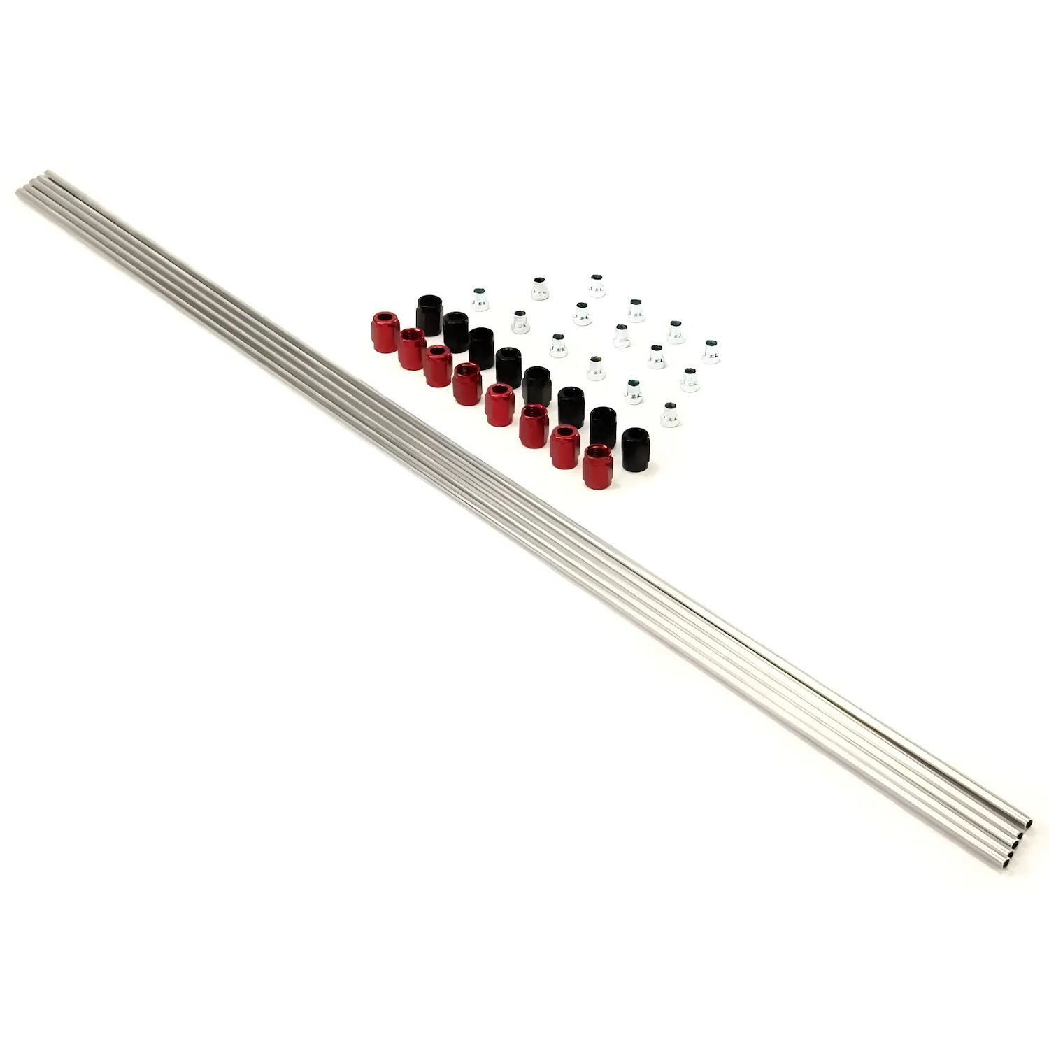 00-28030-4 4-Cyl Direct Port Plumbing Kit, Five 2' Hard-Line Sticks/Eight Red B-Nuts/Eight Black B-Nuts/Sixteen Sleeves