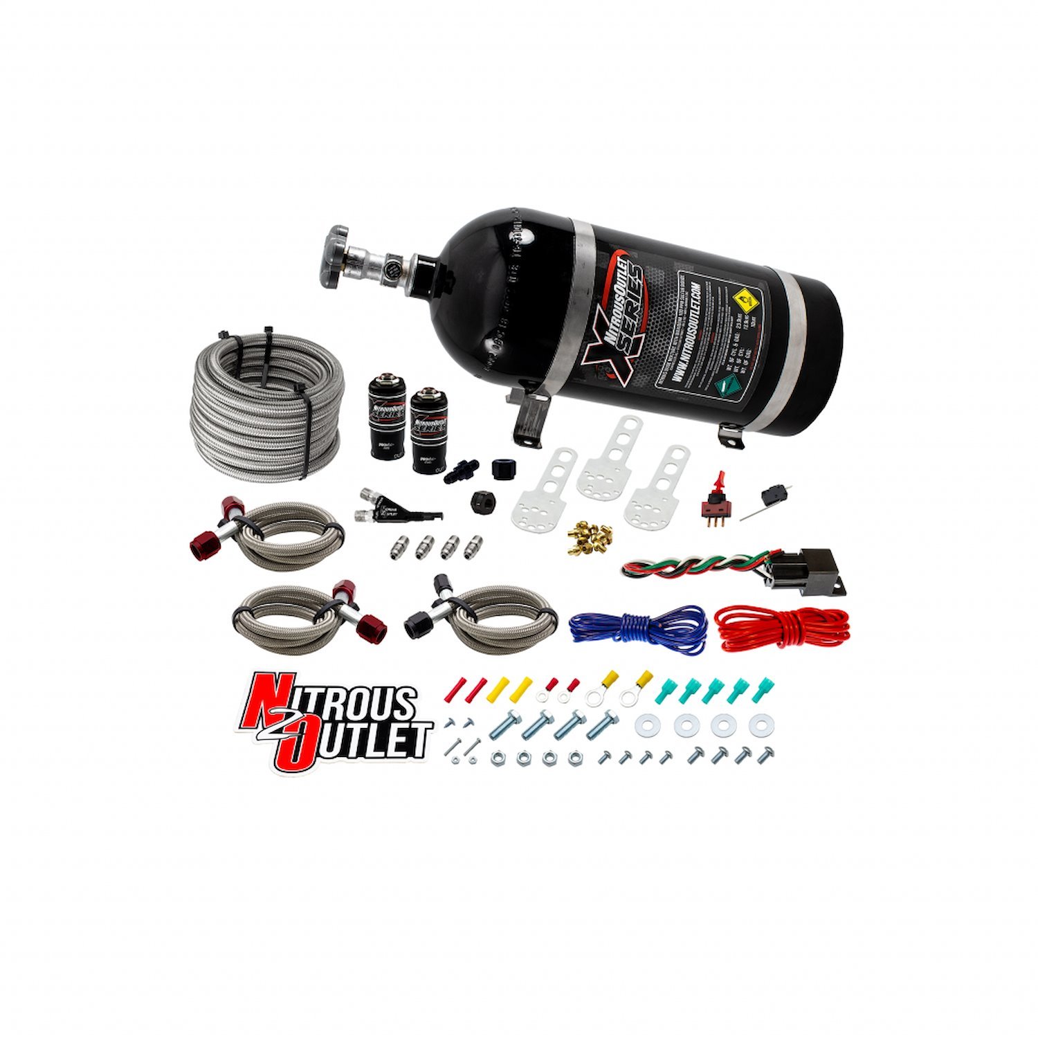 22-81000 X-Series GM EFI Single-Nozzle System, Gas/E85, 5-55psi, 35-200HP