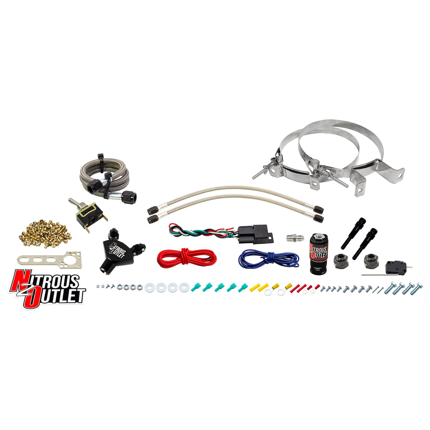 50-10002-00 Powersports EFI Twin-Cyl Dry Nozzle System, Aluminum 90-Degree Nozzle, 2030405060 HP, No Bottle