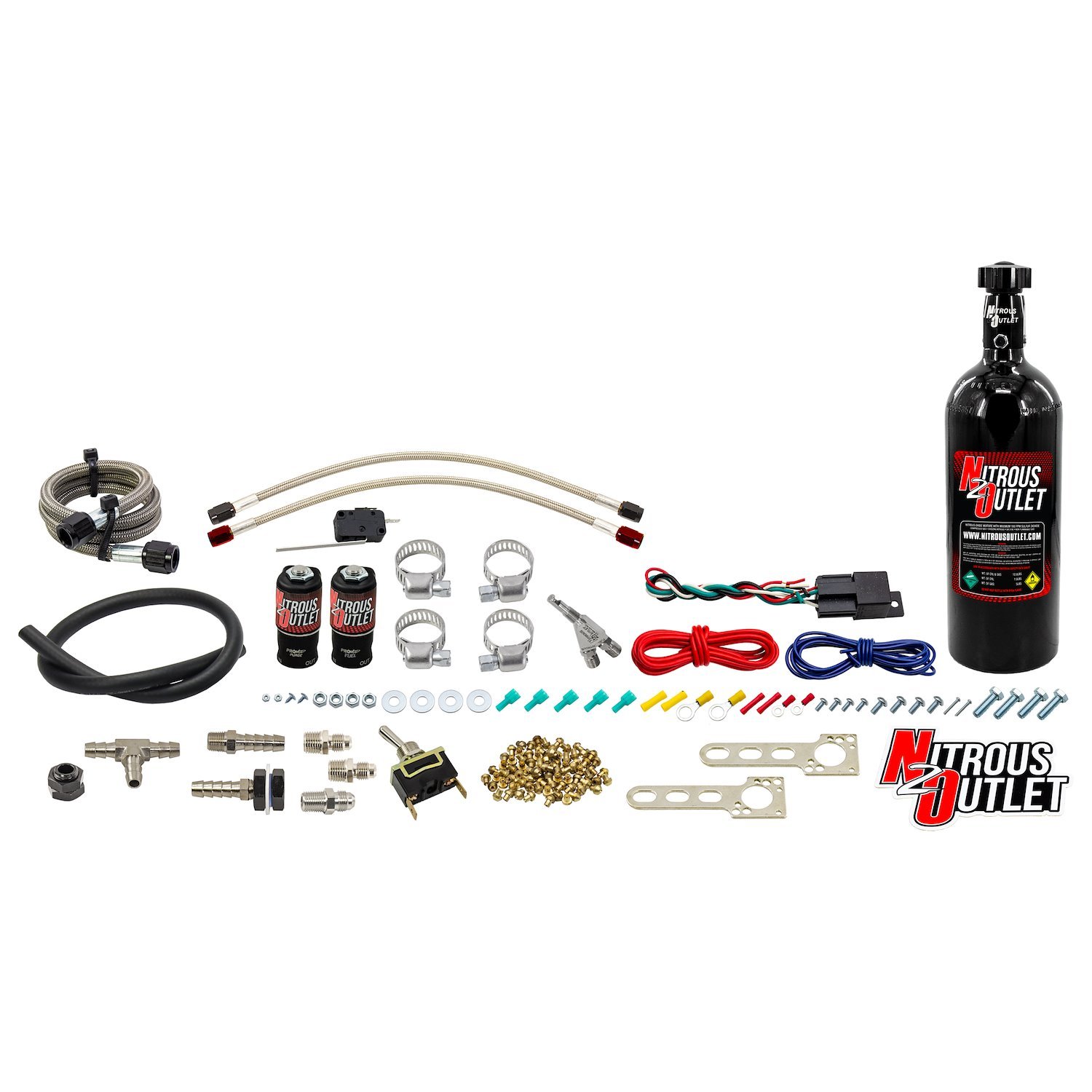 50-10012-5 Powersports Single-Cyl Wet Nozzle System, Stainless 90-Degree Nozzle, Gas, 6 psi, 1015202530 HP, 5LB Bottle