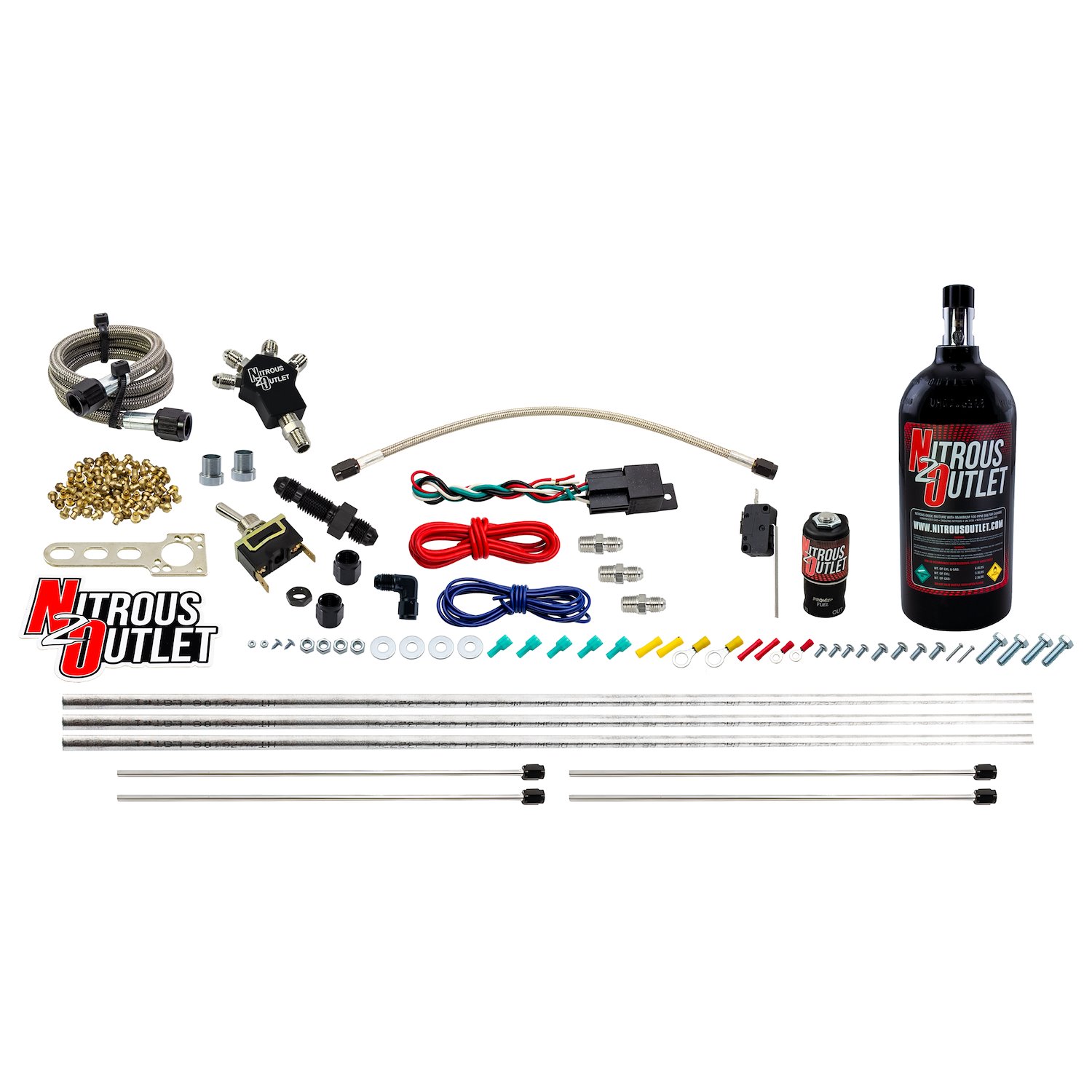 50-10104-2.5 Powersports Dry Quad Discharge Hardline System, 406080100120 HP, 2.5lb Bottle