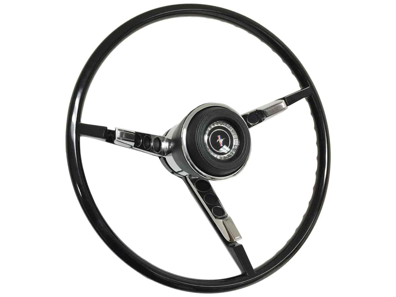 OE-Series Steering Wheel Kit 1967 Ford Mustang, 16 in. Diameter, Black Finish, with Horn Contact Kit and Pad
