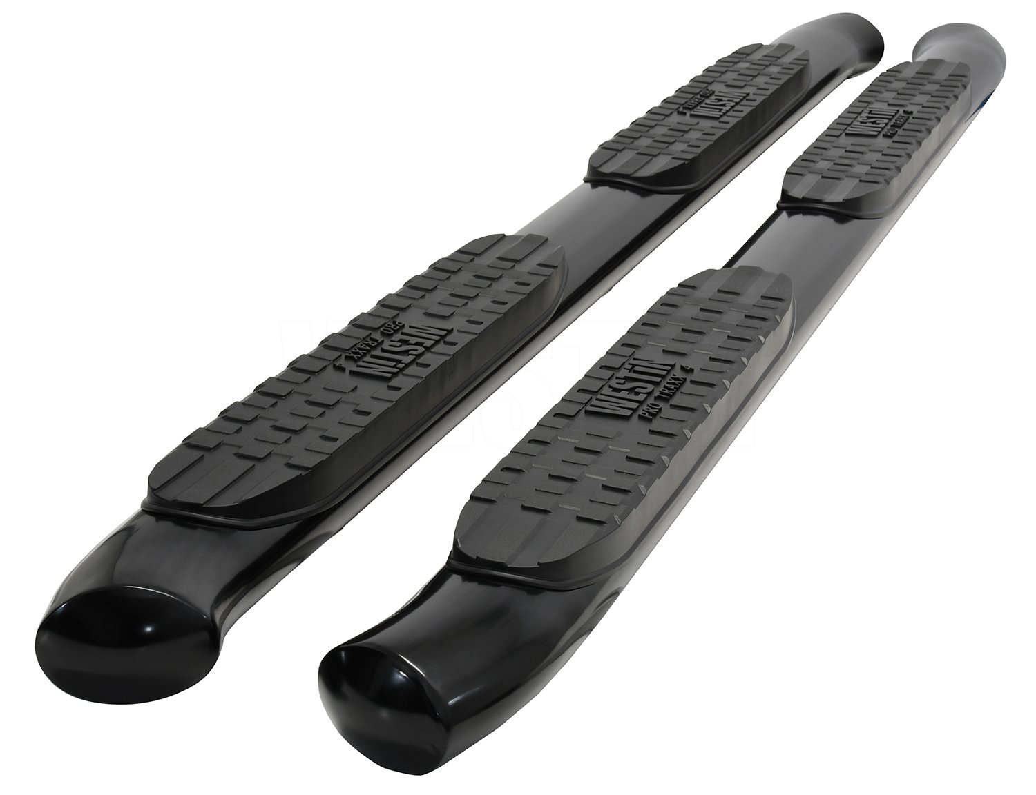 Pro Traxx 4 Oval Nerf Step Bars fits Select Ford Bronco 4-Door [Textured Black Powder-Coated Finish]