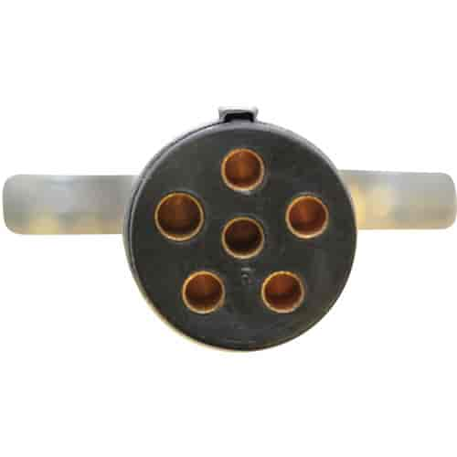 6-Way Round Metal Trailer Side Connector