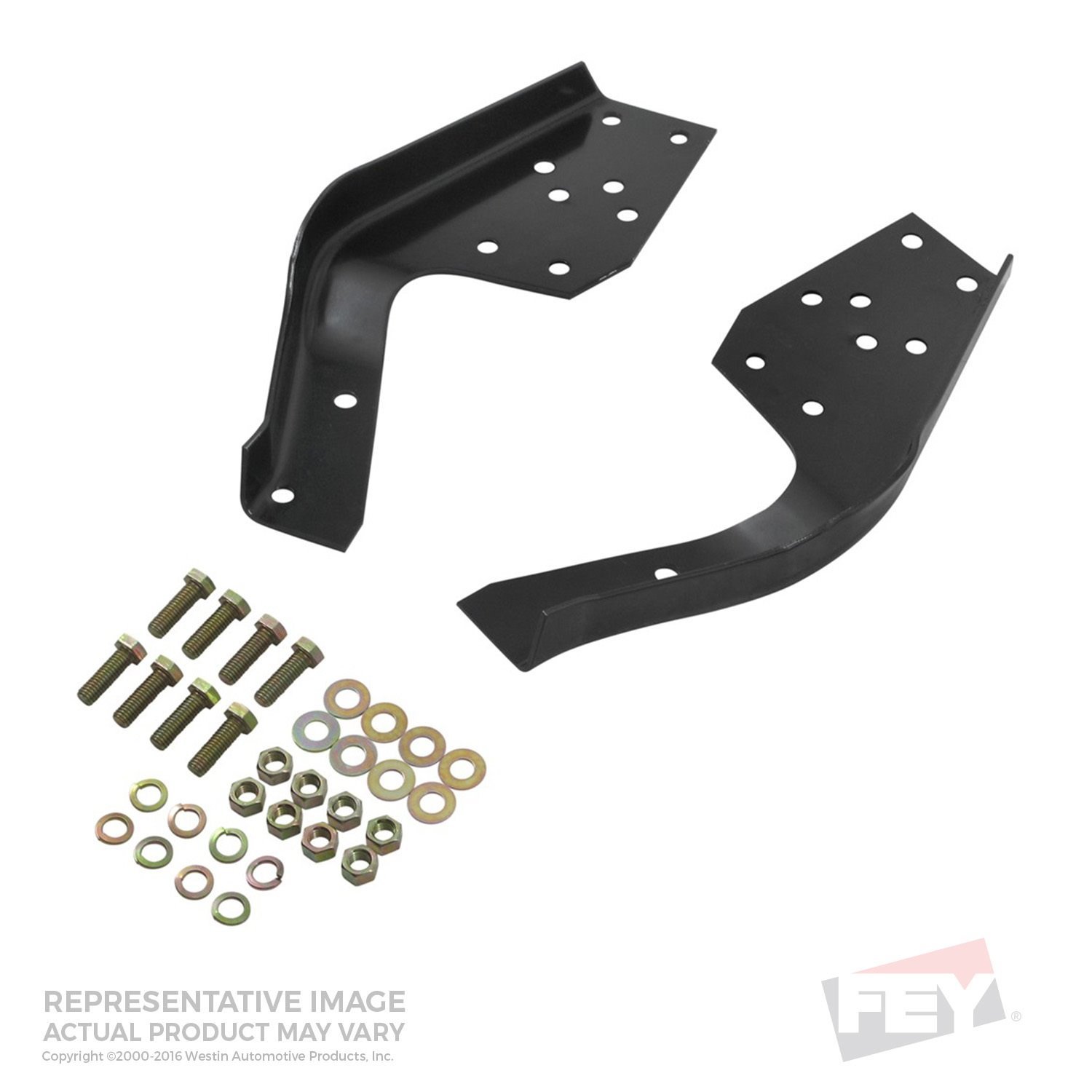 92300 Universal Rear Bumper Mounting Kit, Black