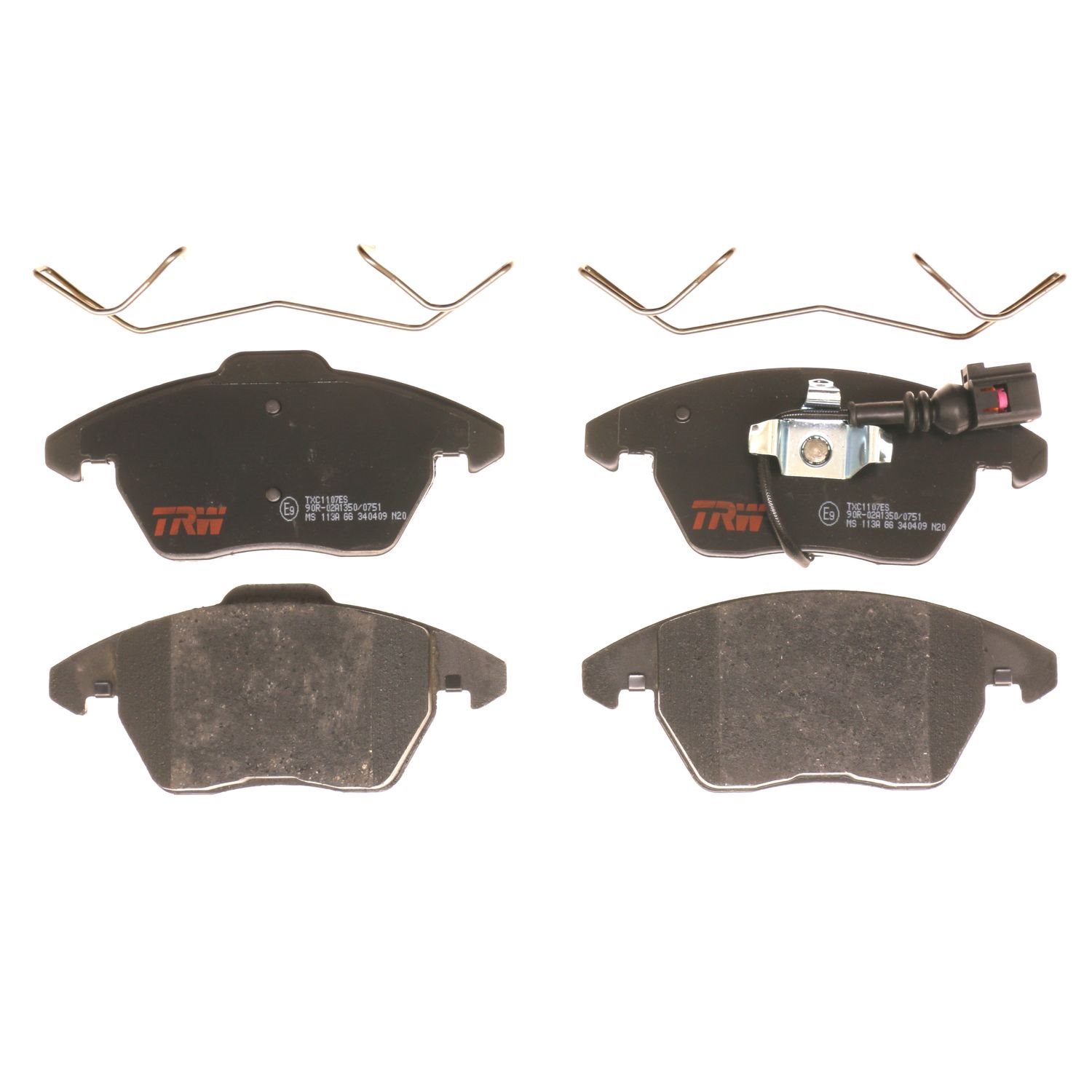 TXC1107ES Ultra-Series Disc Brake Pad Set for Select Audi/Volkswagen Models, Position: Front