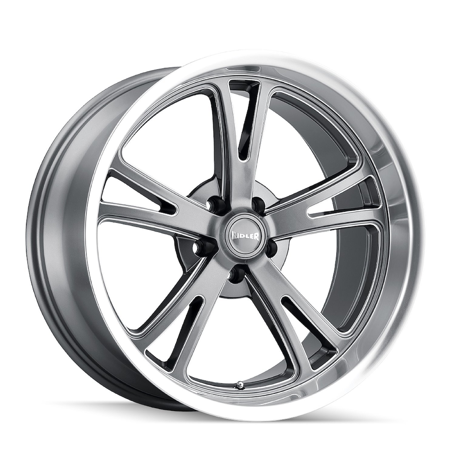 606-8873G 606-Series Wheel [Size: 18" x 8"] Gloss Grey Machined Finish