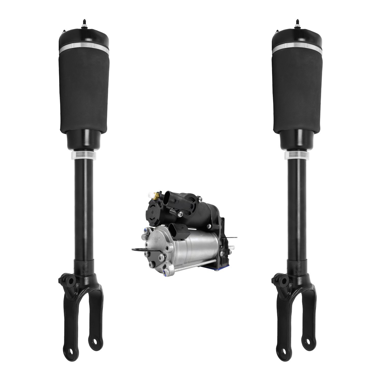 2-18-112900-C Front Non-Electronic Suspension Air Strut Assembly Set with Air Suspension Compressor Fits Select Mercedes-Benz