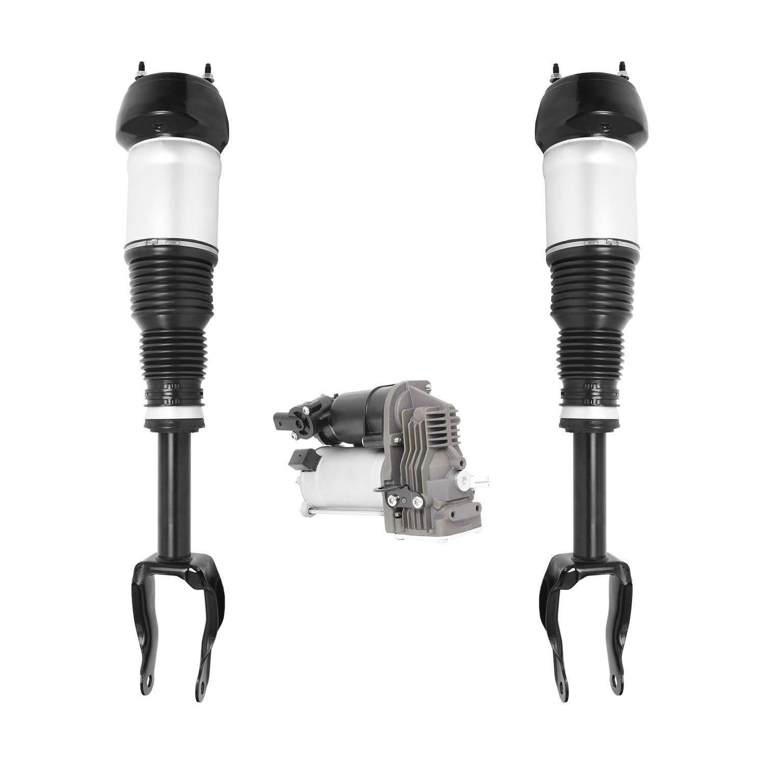 2-18-117001-C Front Non-Electronic Suspension Air Strut Assembly Set with Air Suspension Compressor Fits Select Mercedes-Benz