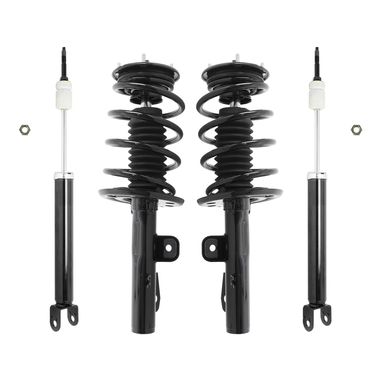 4-11013-252120-001 Front & Rear Suspension Strut & Coil Spring Assembly Fits Select Ford Flex