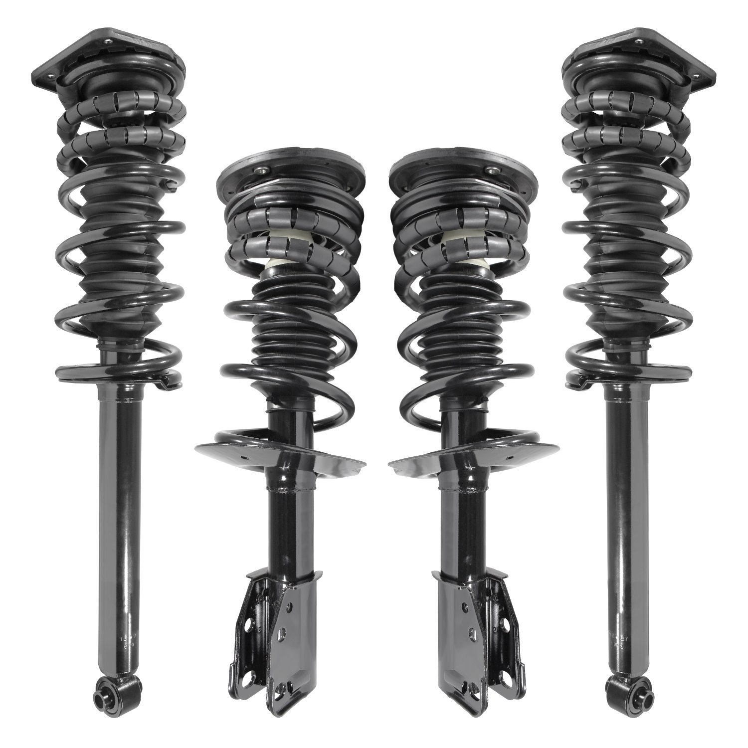 4-11050-15030-001 Front & Rear Suspension Strut & Coil Spring Assembly Kit Fits Select Chevy Cavalier, Pontiac Sunfire