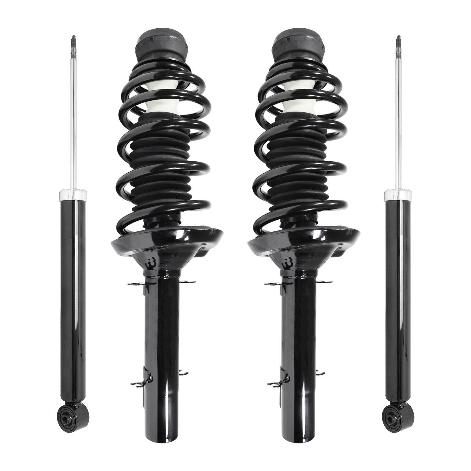 4-11100-257010-001 Front & Rear Suspension Strut & Coil Spring Assembly Fits Select Volkswagen
