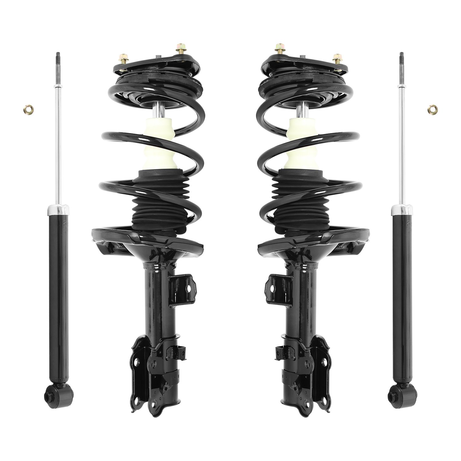 4-11135-259150-001 Front & Rear Suspension Strut & Coil Spring Assembly Fits Select Kia Rio, Kia Rio5, Hyundai Accent