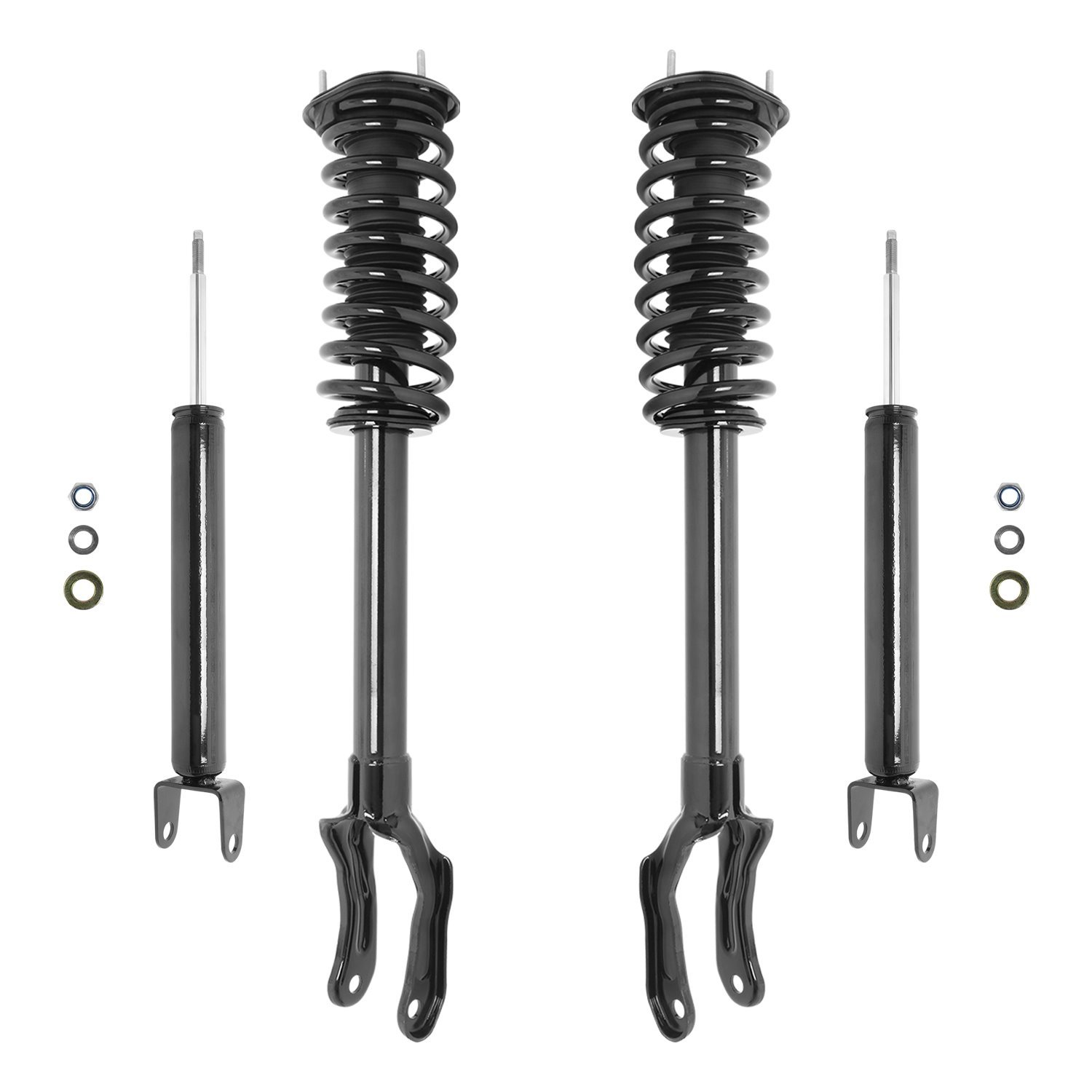 4-11213-256500-001 Front & Rear Suspension Strut & Coil Spring Assembly Fits Select Jeep Grand Cherokee