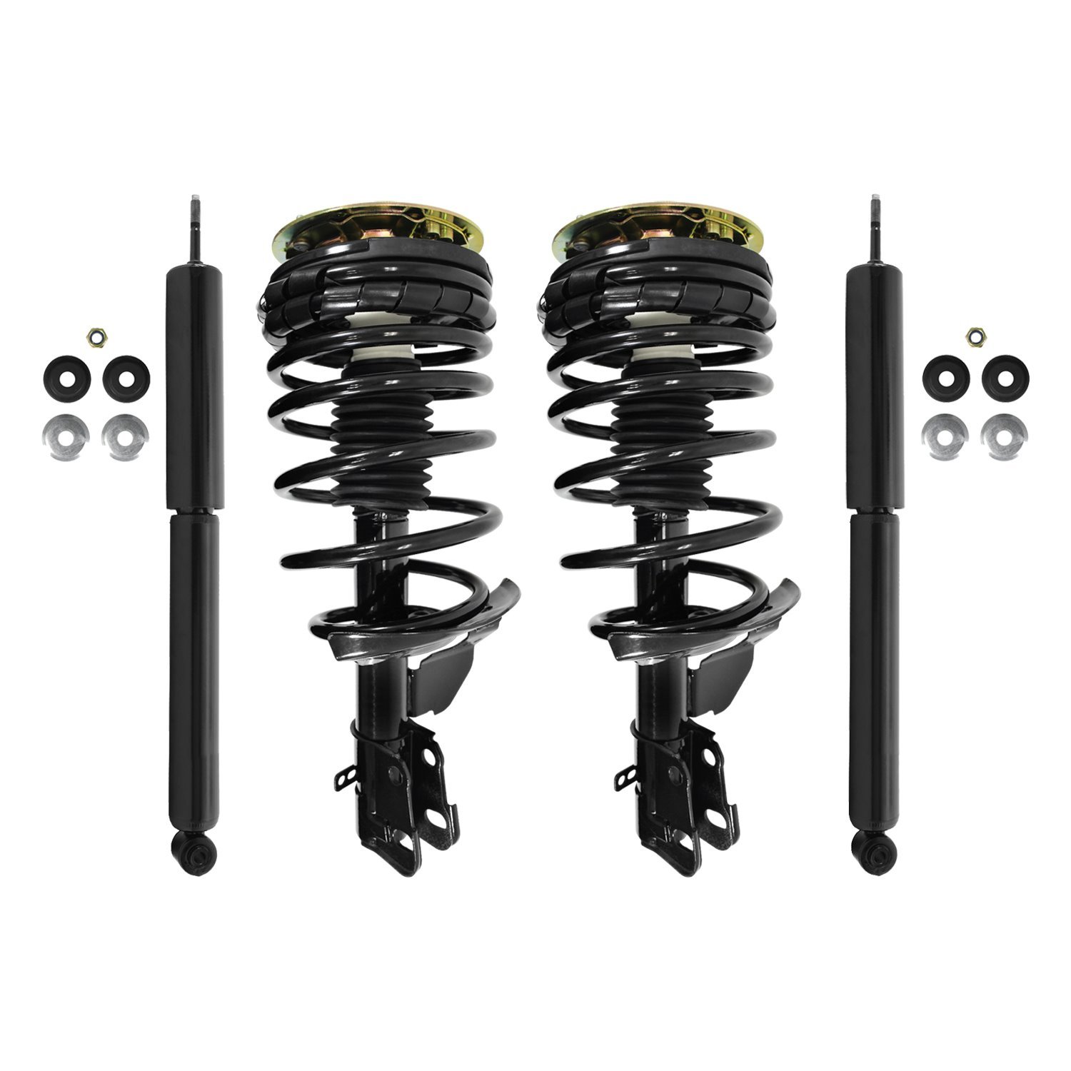 4-11250-251150-001 Front & Rear Suspension Strut & Coil Spring Assembly Fits Select GM