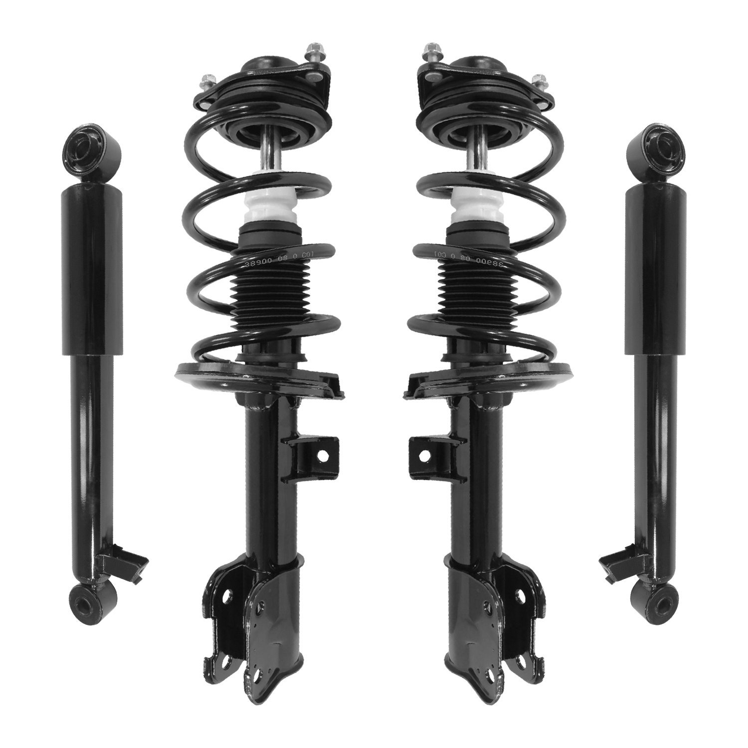 4-11363-259060-001 Front & Rear Suspension Strut & Coil Spring Assembly Fits Select Hyundai Santa Fe, Hyundai Santa Fe Sport