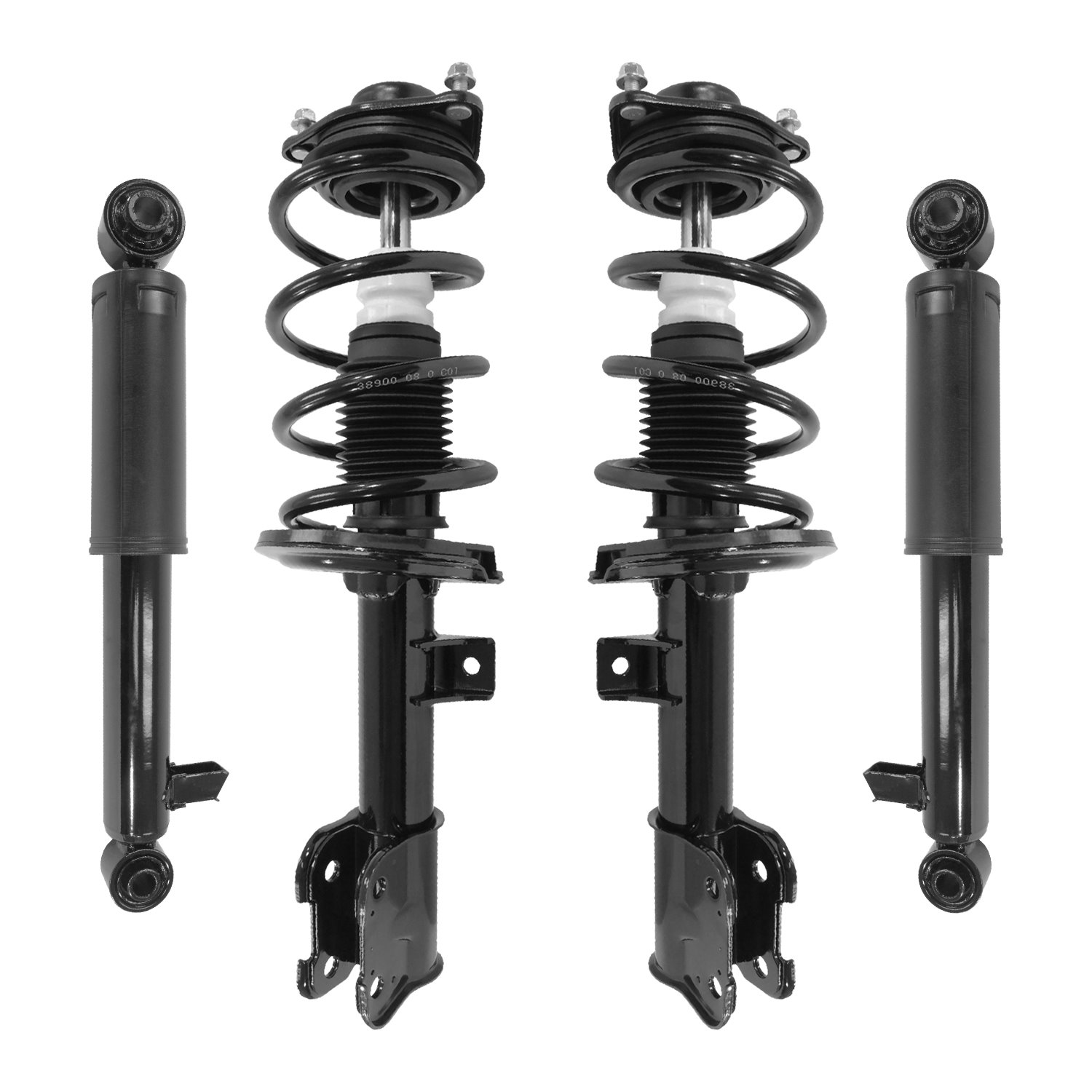 4-11363-259070-001 Front & Rear Suspension Strut & Coil Spring Assembly Fits Select Hyundai Santa Fe, Hyundai Santa Fe Sport