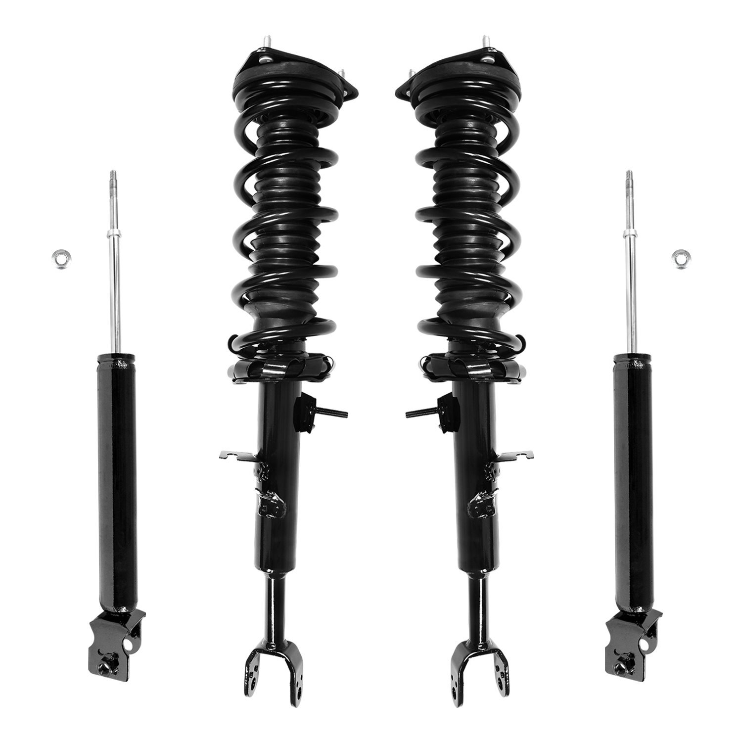 4-11393-255210-001 Front & Rear Suspension Strut & Coil Spring Assembly Fits Select Nissan 350Z, Infiniti G35