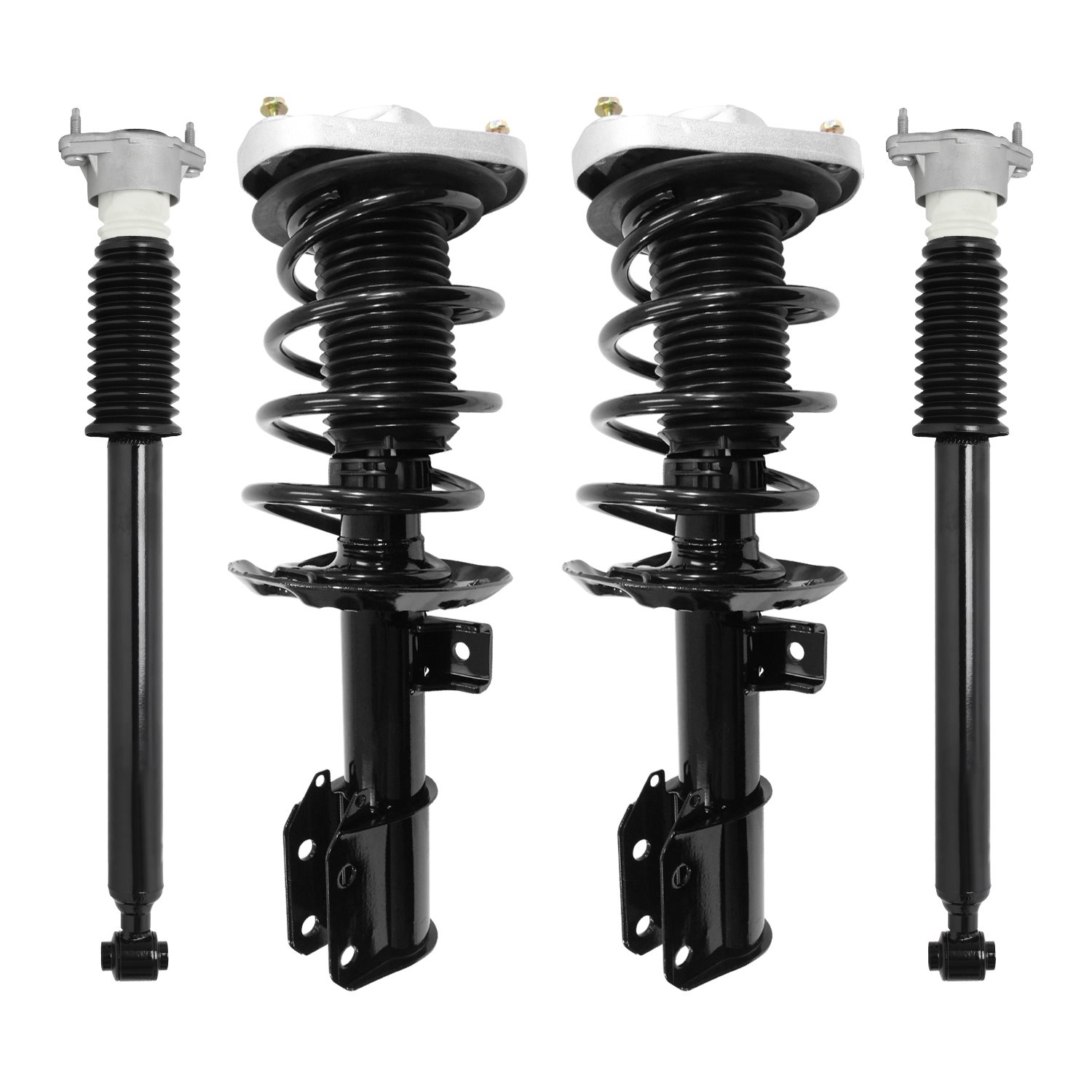 4-11810-254870-001 Front & Rear Suspension Strut & Coil Spring Assembly Fits Select Mercedes-Benz