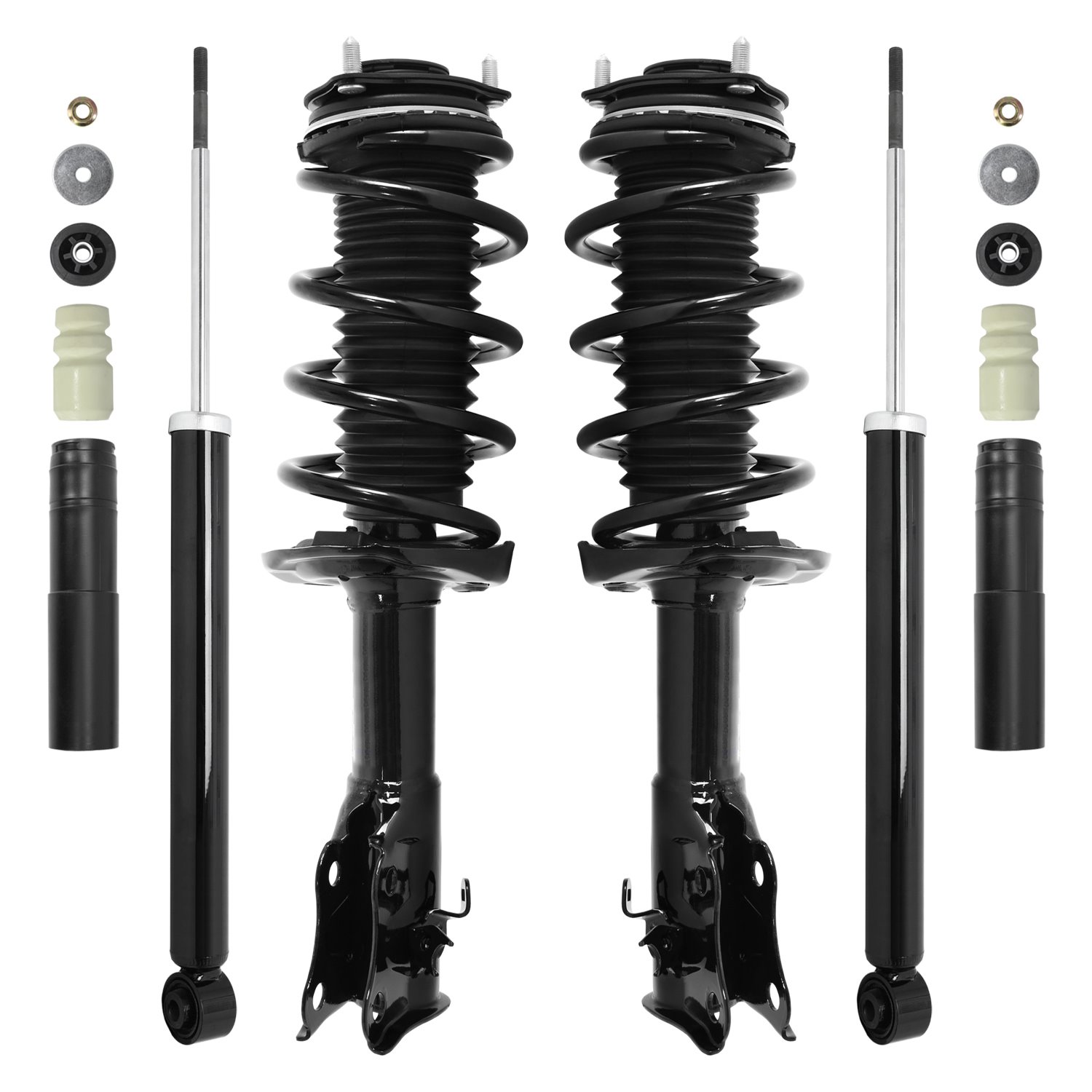 4-11813-253040-001 Front & Rear Suspension Strut & Coil Spring Assembly Fits Select Honda Civic