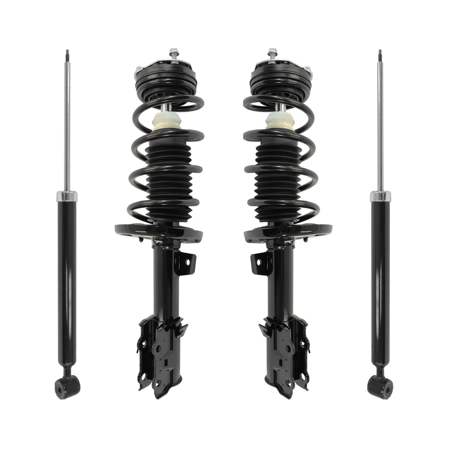 4-11947-252140-001 Front & Rear Suspension Strut & Coil Spring Assembly Fits Select Ford Fiesta