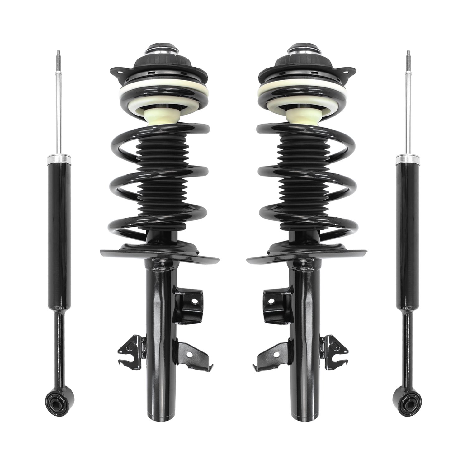 4-13613-253390-001 Front & Rear Complete Strut Assembly Shock Absorber Kit Fits Select Jeep Cherokee